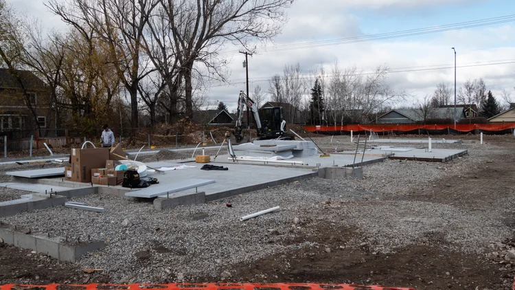Compacted base prepared for concrete and asphalt near Bozeman MT