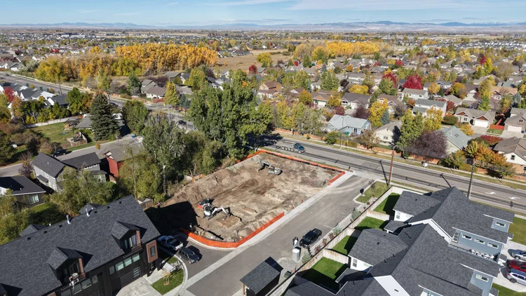 Aerial view of the Gallatin Valley service area covered by Keystone Contracting