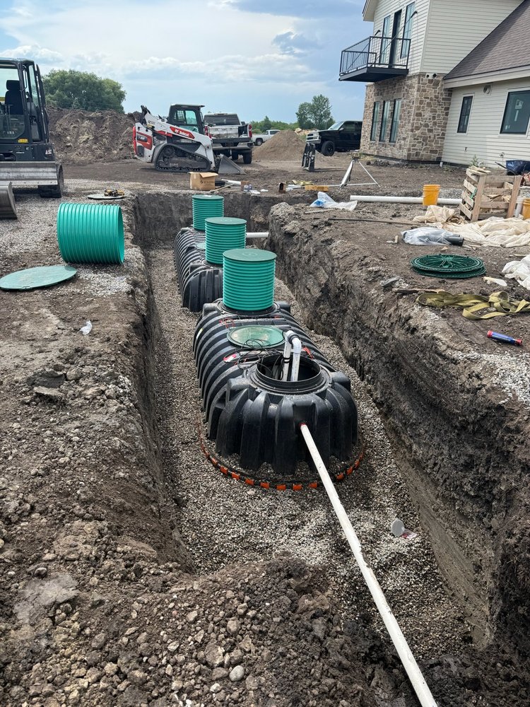 Underground utility installation by Keystone Contracting