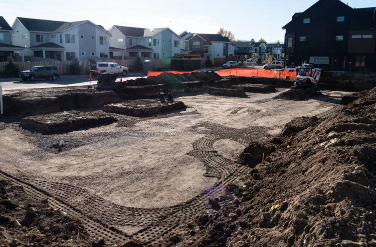 Finished grade and foundation excavation by Keystone Contracting in Bozeman MT