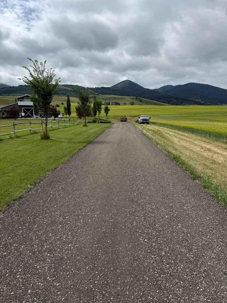 Gravel road grading and construction near Bozeman MT