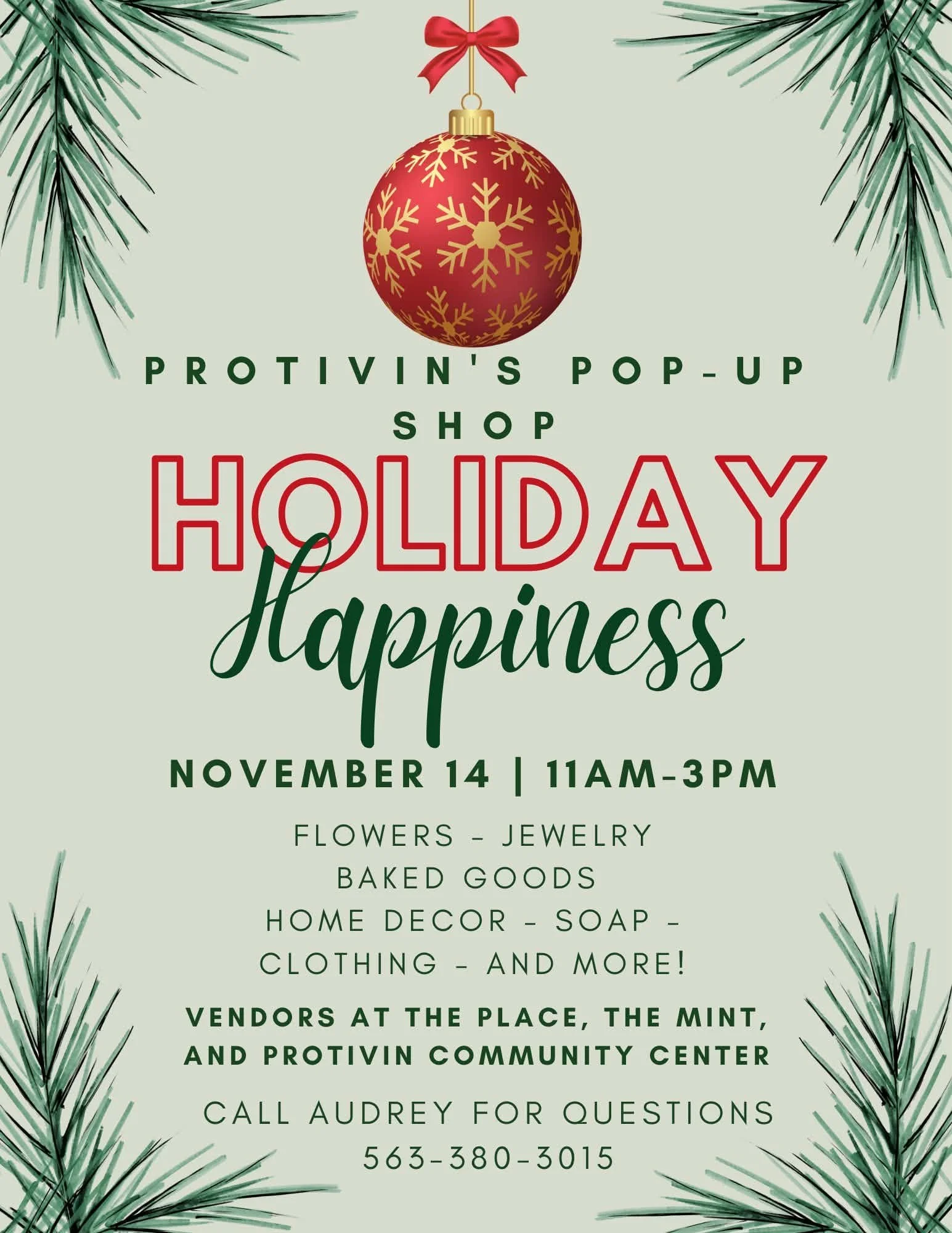 Protivin Holiday Pop-up Shop
