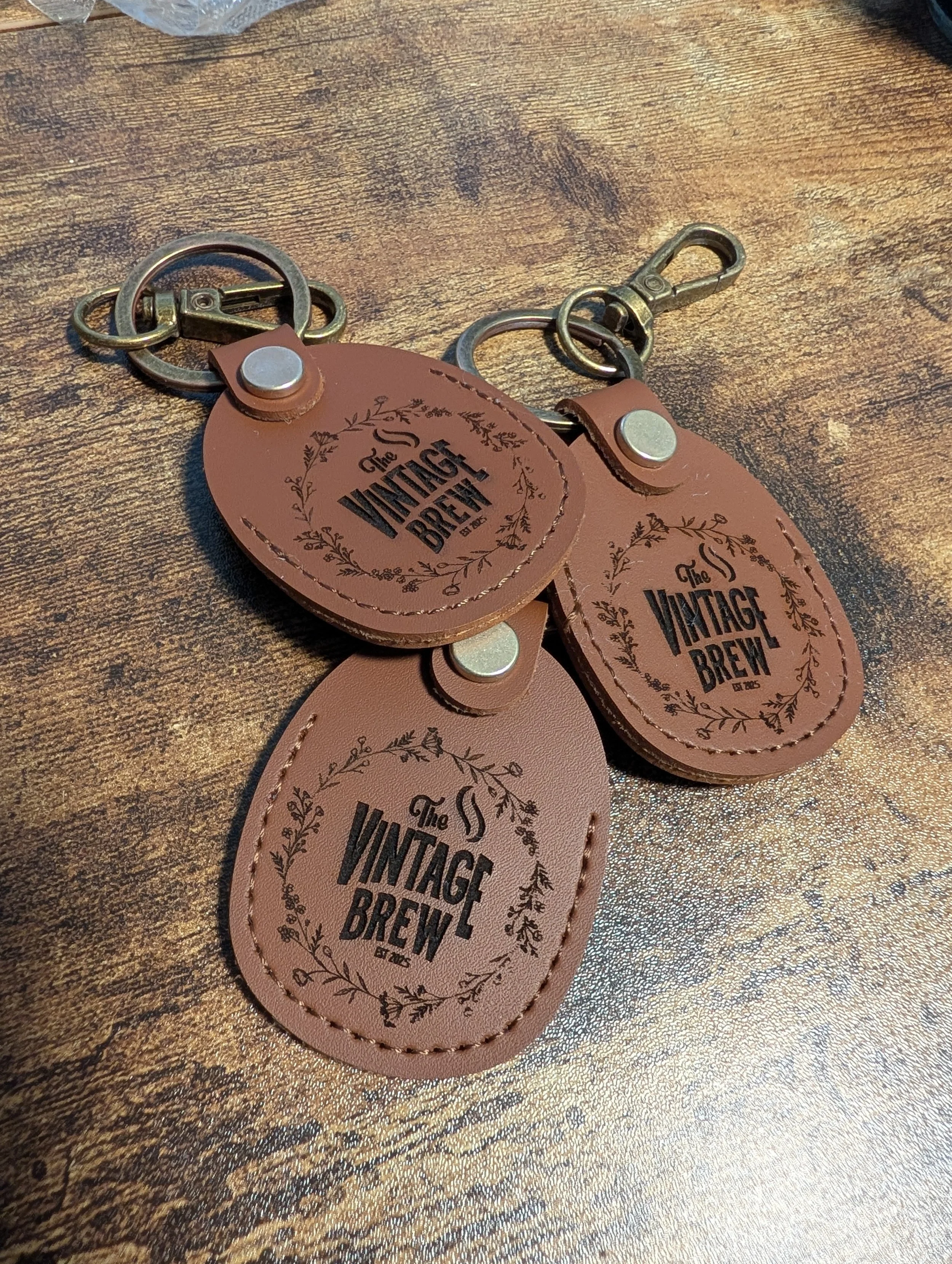 Faux Leather Faab Keychain