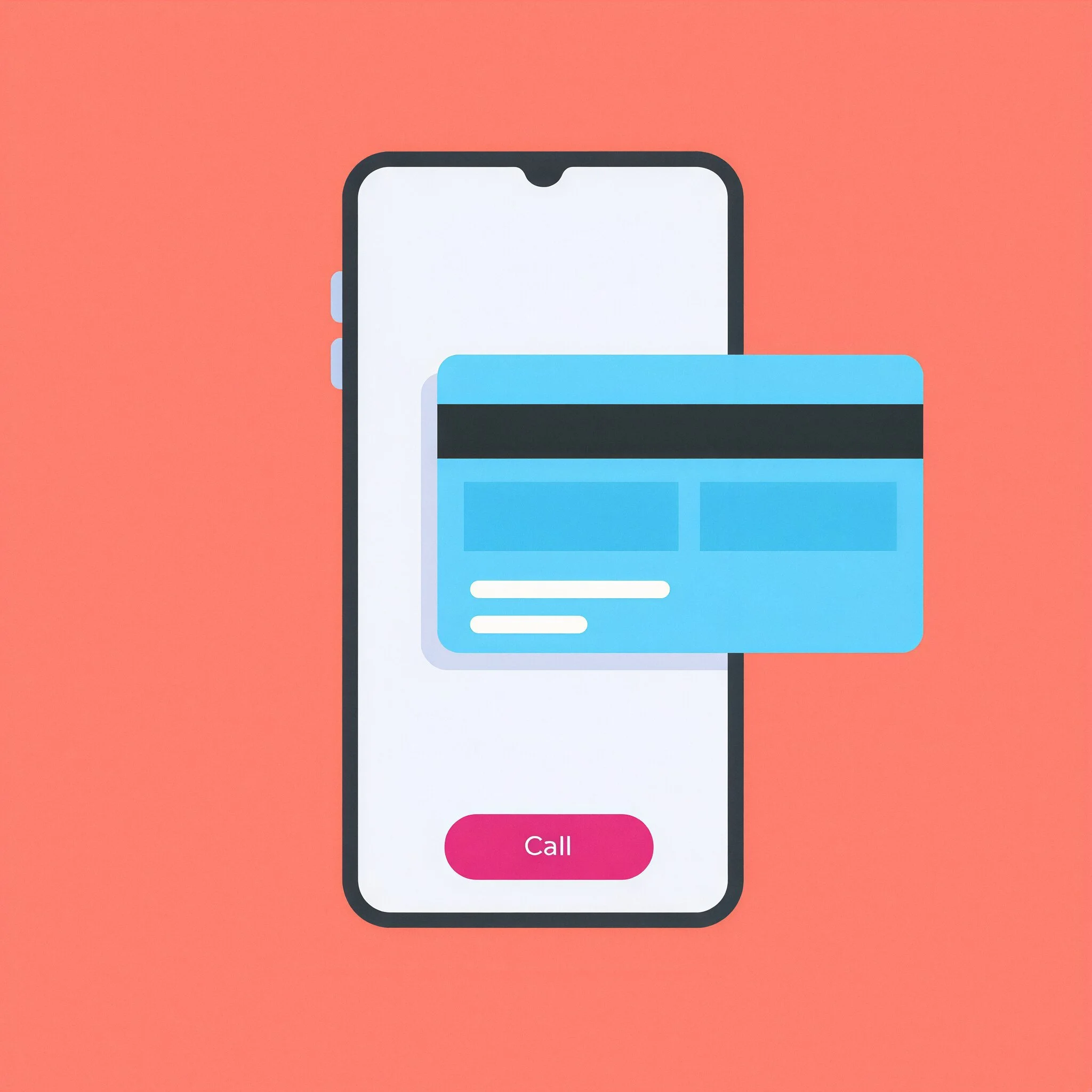 Illustration showing the back of a credit / debit / bank card.