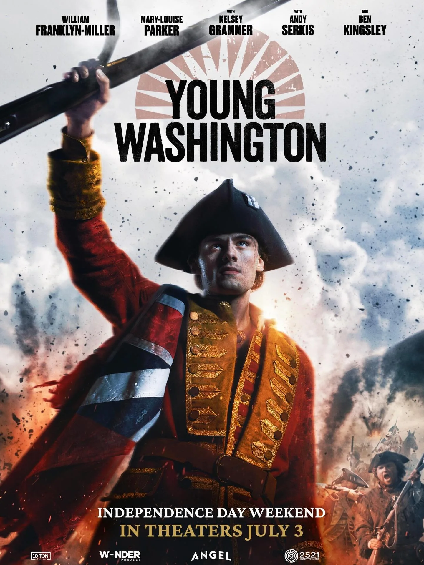 Only in theaters July 3, Independence Day weekend! The untold story of #YoungWashington
