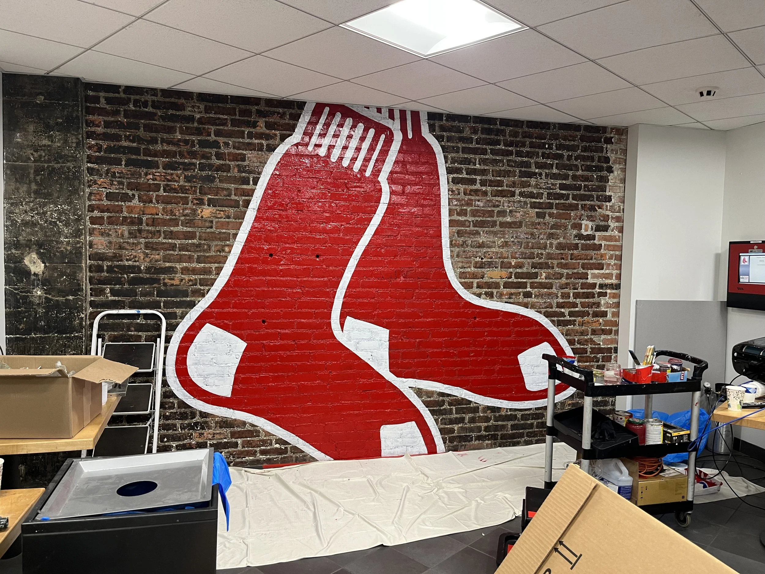 Employee Break Room - painted for Brian Zink Art Services at Fenway Park