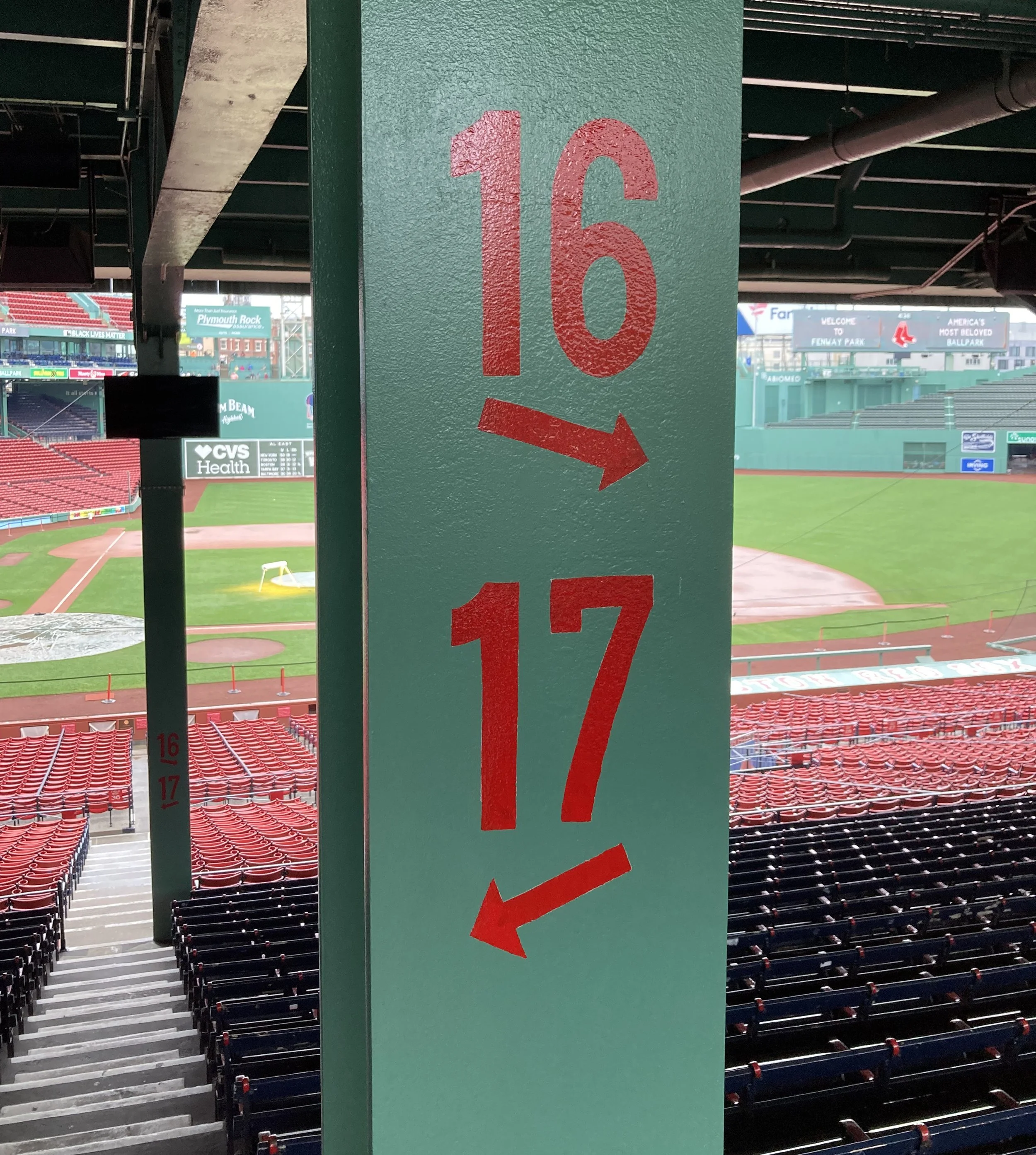 Section Markers - painted for Brian Zink Art Services at Fenway Park