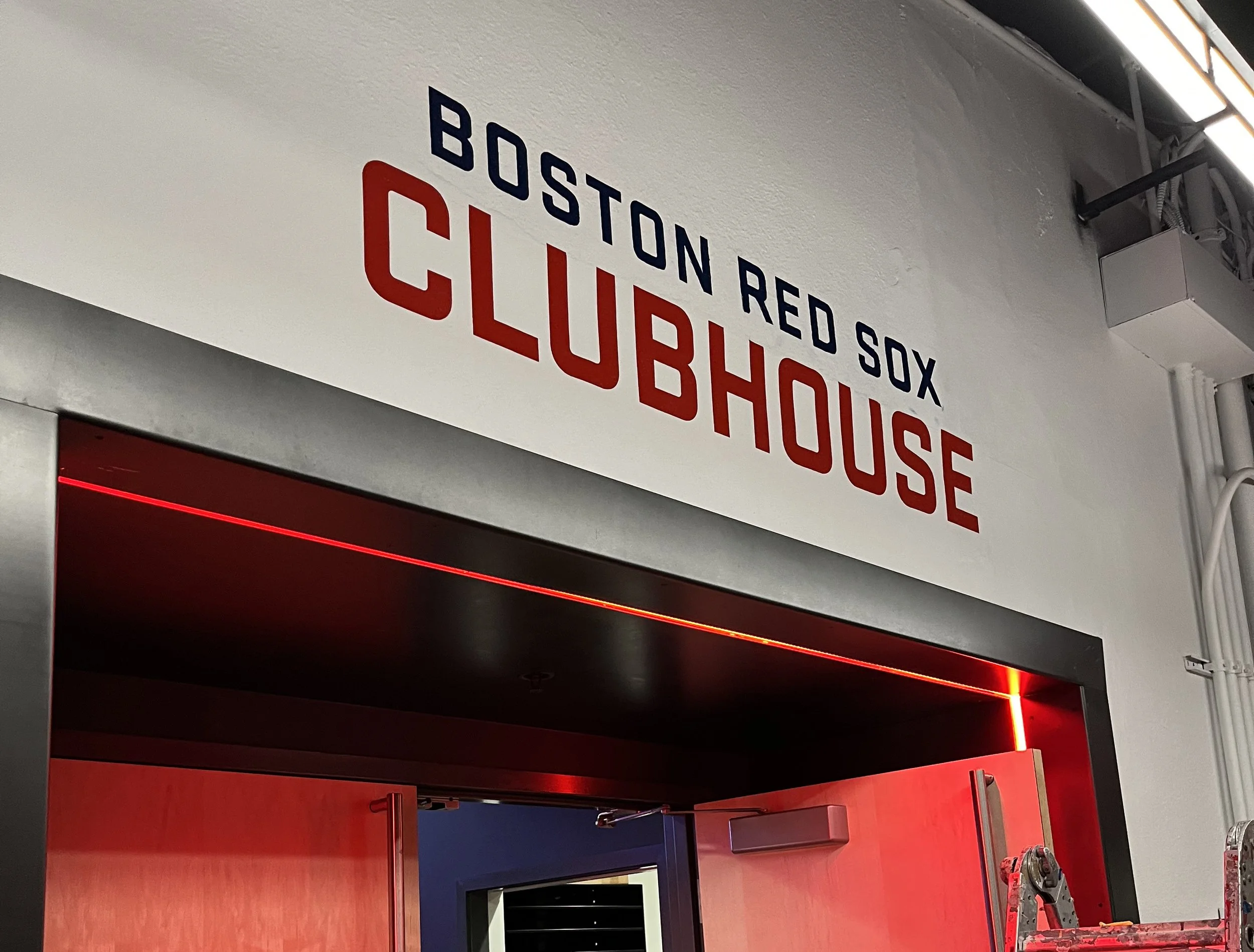 Red Sox Clubhouse - painted for Brian Zink Art Services at Fenway Park