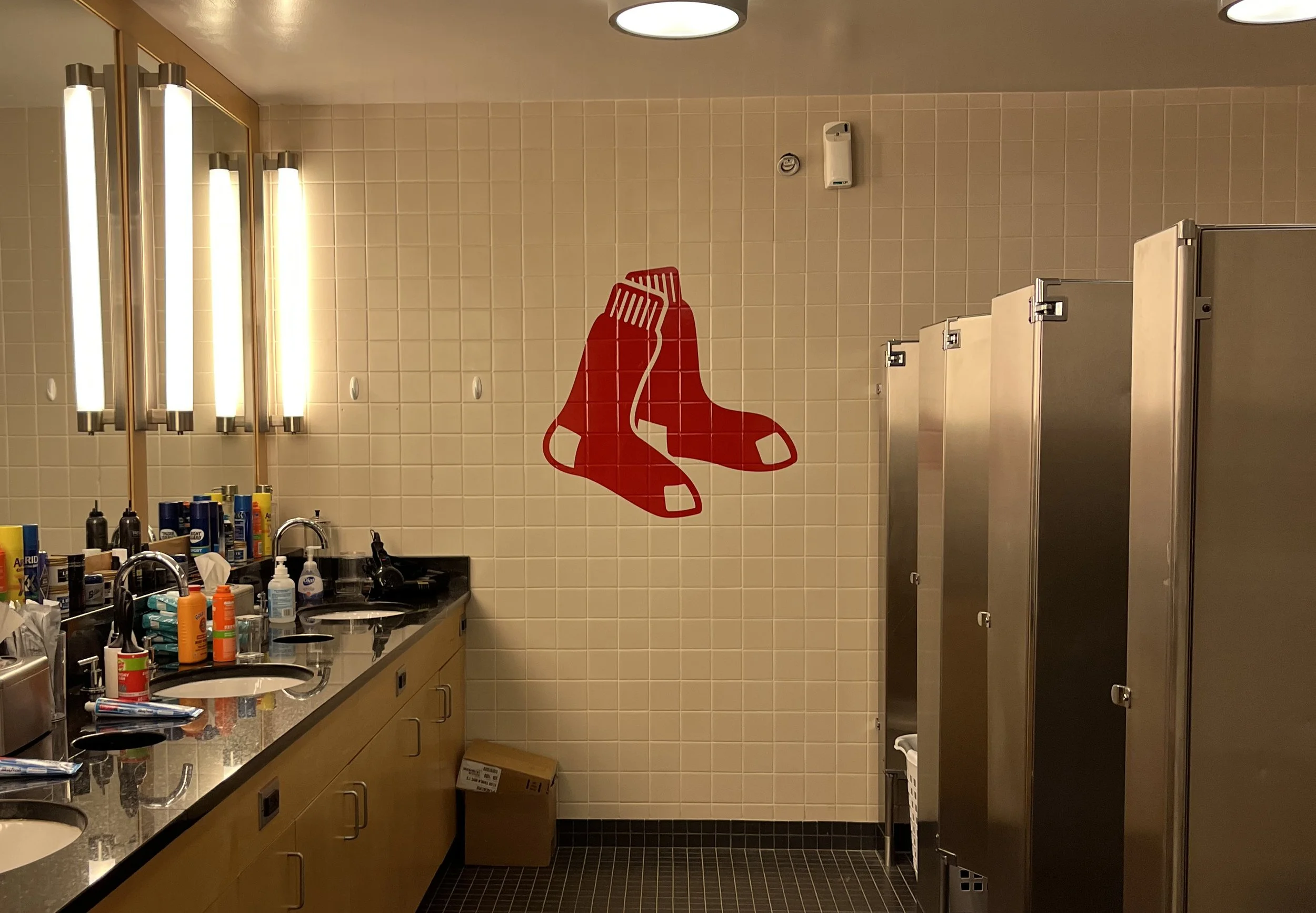Red Sox Clubhouse - painted for Brian Zink Art Services at Fenway Park