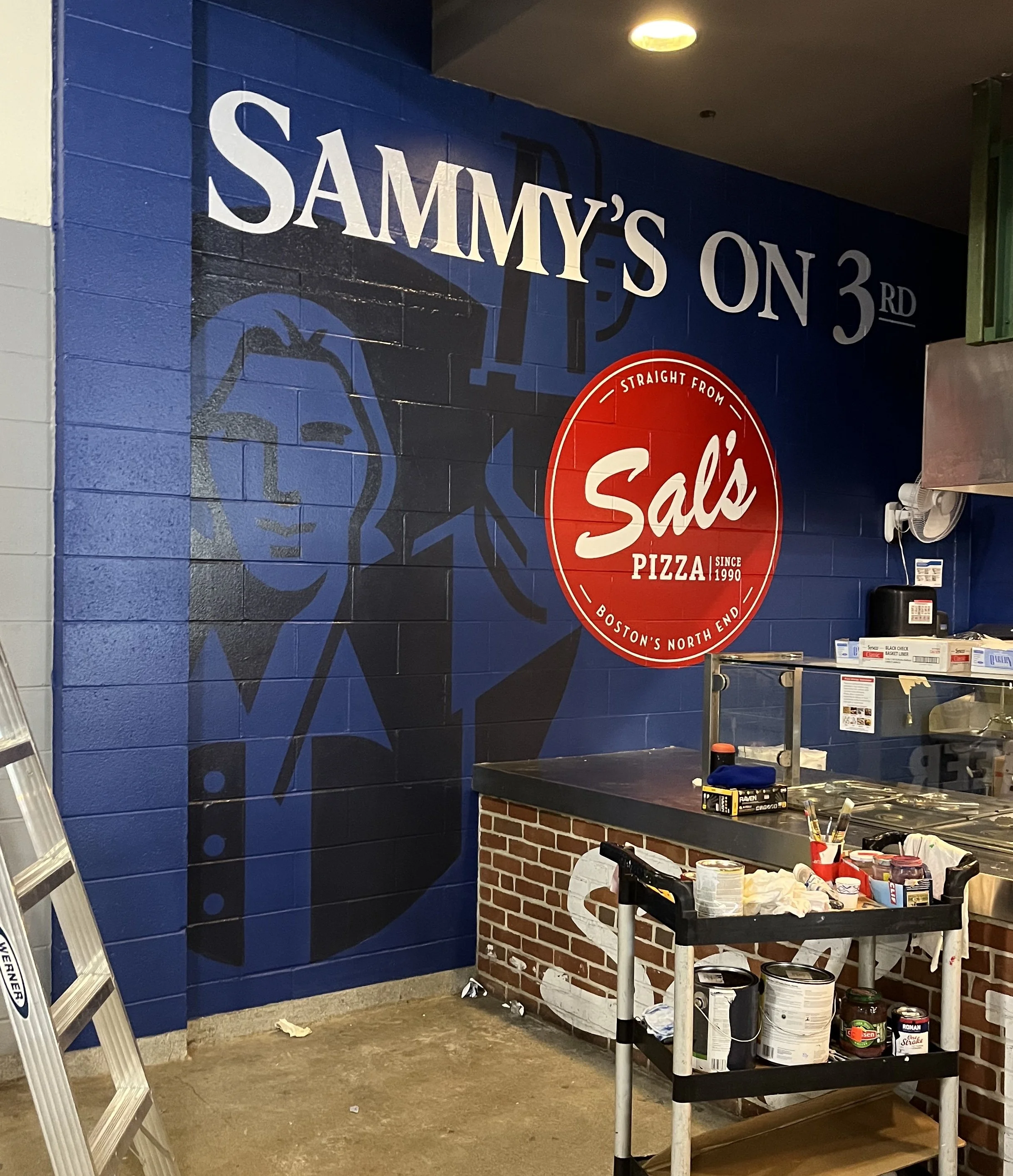 Sam Adams/Sal's Pizza 3rd Base Deck - painted for Brian Zink Art Services at Fenway Park