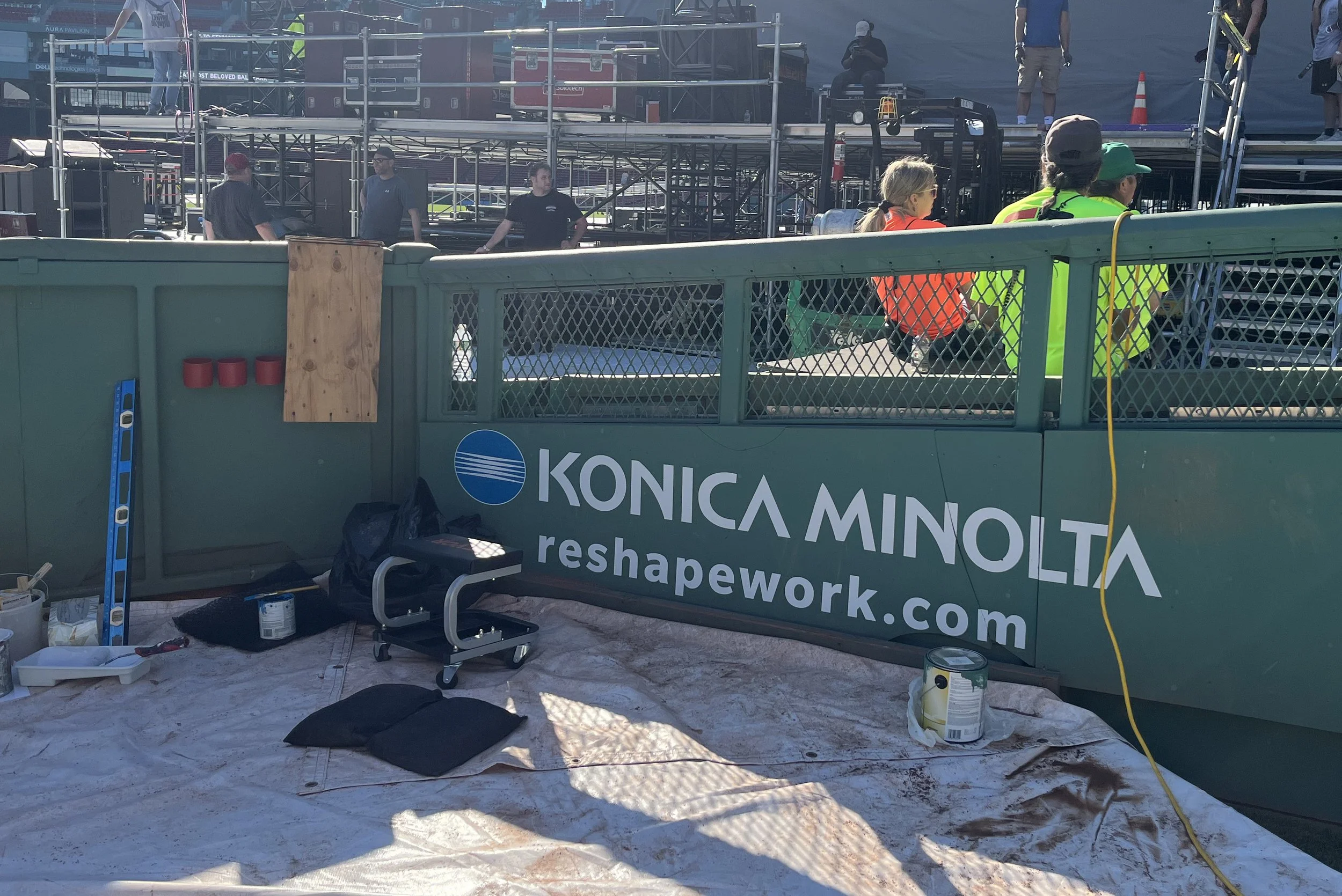 Red Sox Bullpen - painted for Brian Zink Art Services at Fenway Park