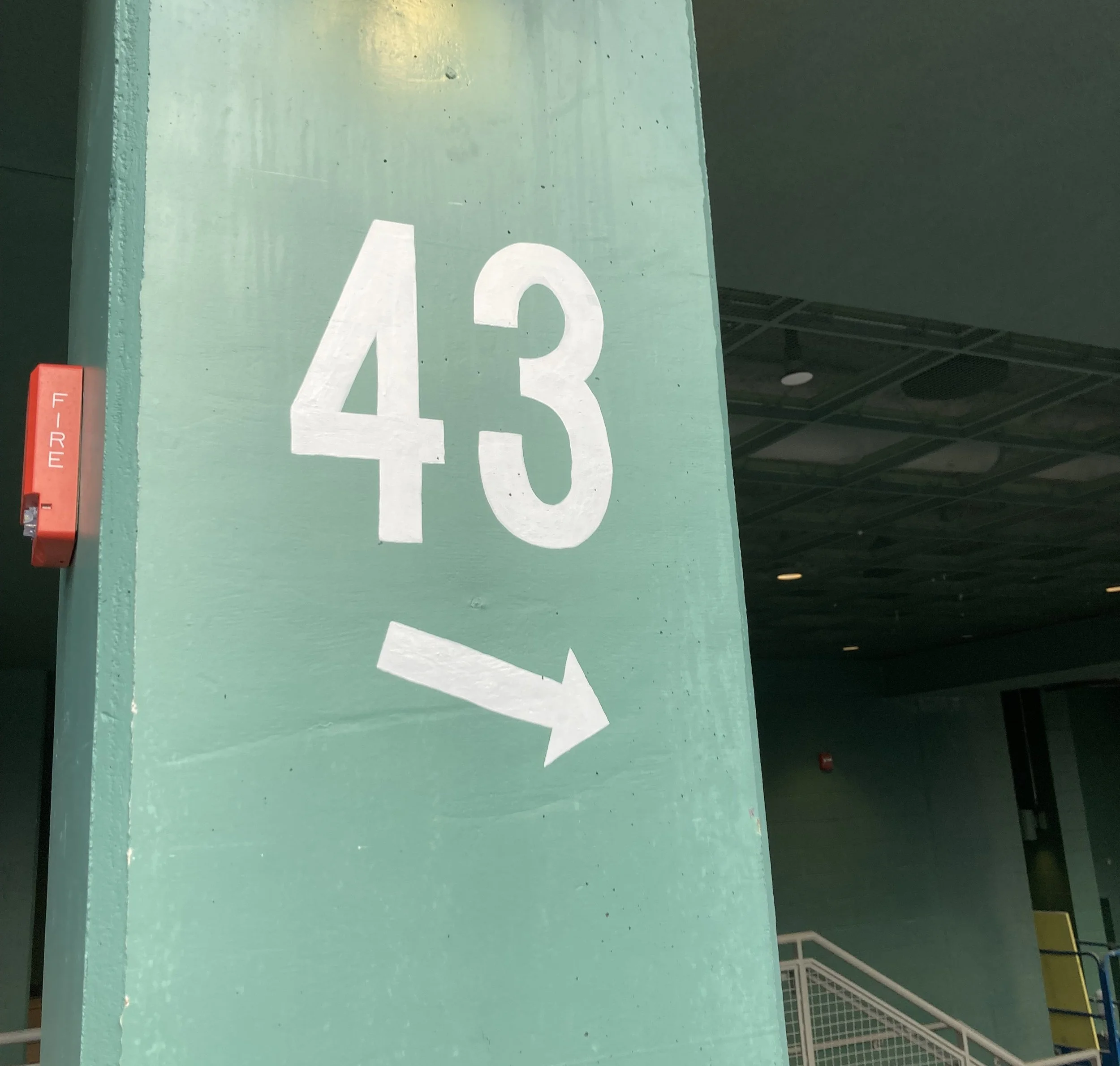 Section Markers - painted for Brian Zink Art Services at Fenway Park