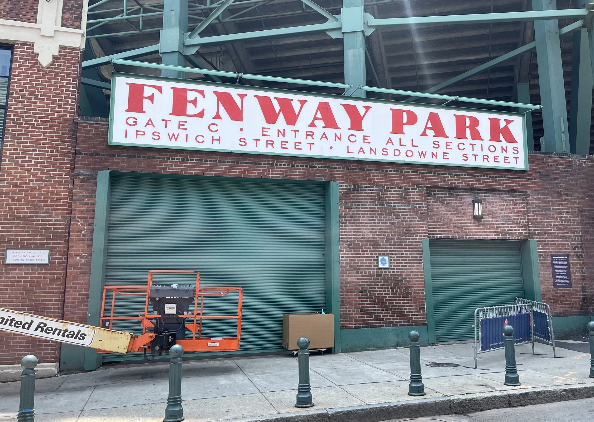 Fenway Park Gate C Restoration - painted for Brian Zink Art Services at Fenway Park