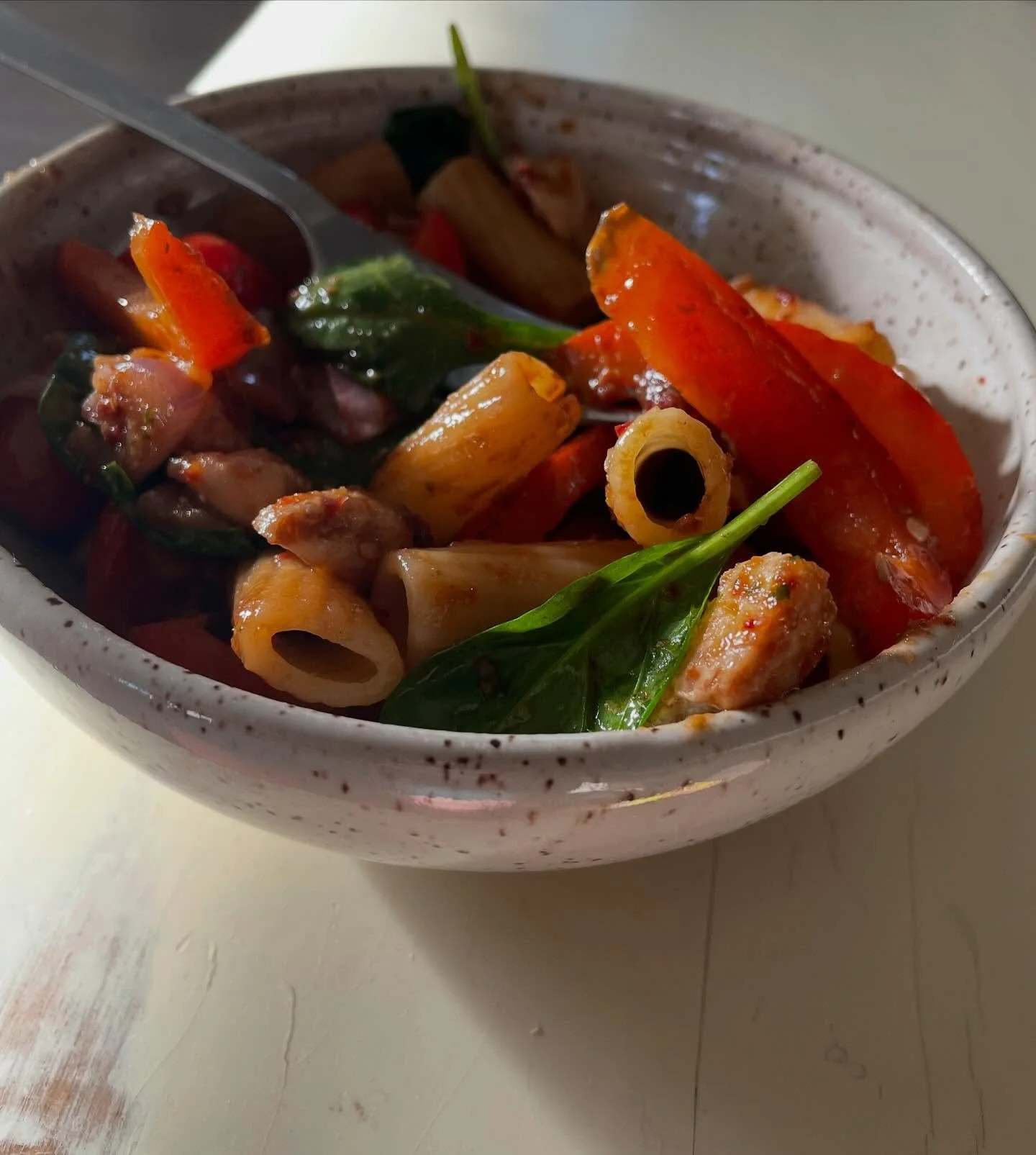 Recipes worth sharing

Recipe: Worth Every Penne 
Looneyspoons cookbook. 

Pro tip: Swap the pesto in the sauce with sun-dried tomato pesto from the Old Strathcona Farmers Market in Edmonton. I think the vendor is Pasta Delight.

Bacon is in the orig