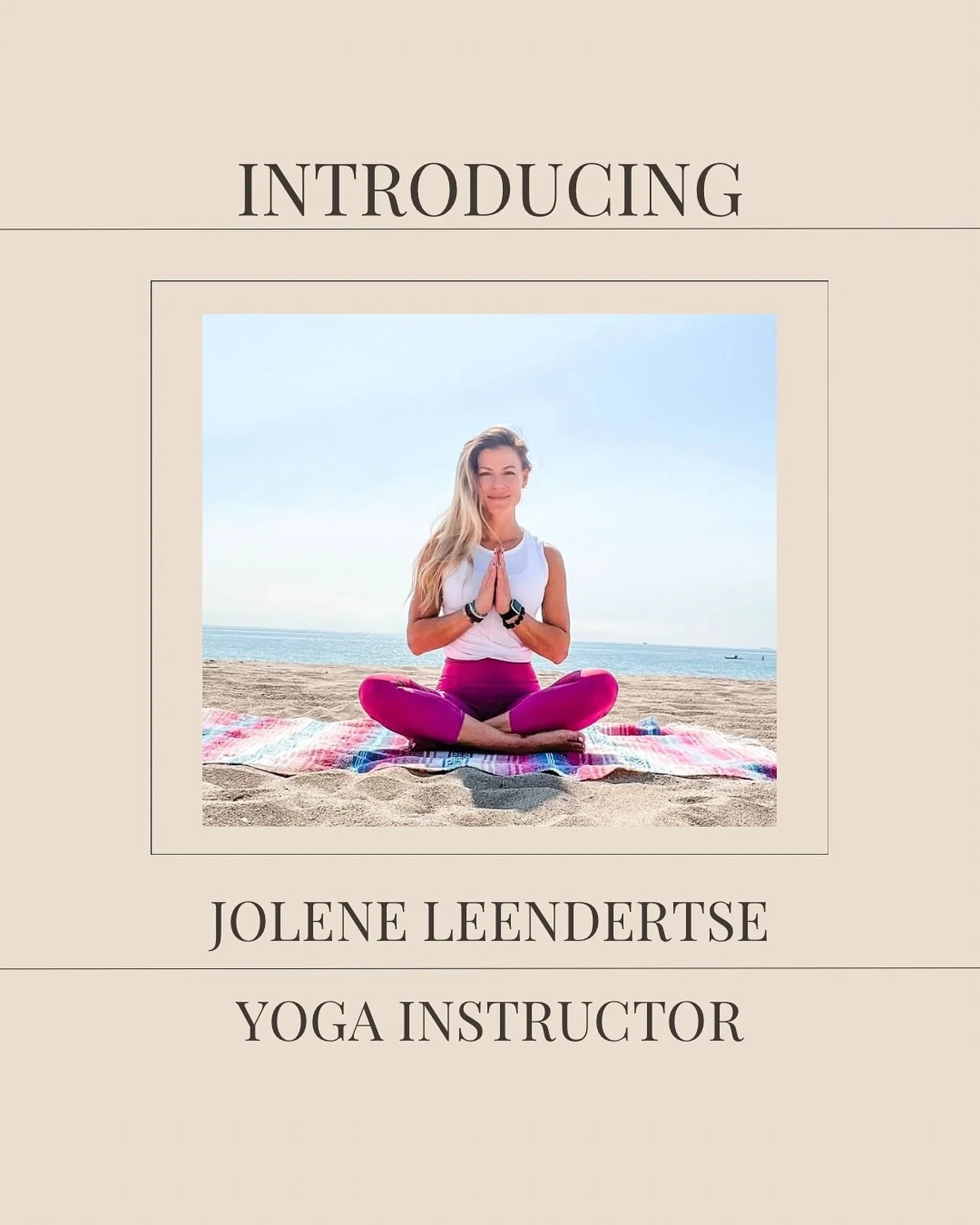 Introducing Jolene Leendertse, one of our amazing Yoga Instructors✨

Jolene has completed her 200hr Hatha training, 200hr Power Yoga training, and later advanced her studies with a 300hr certification! Her classes combined mindful movement with breat