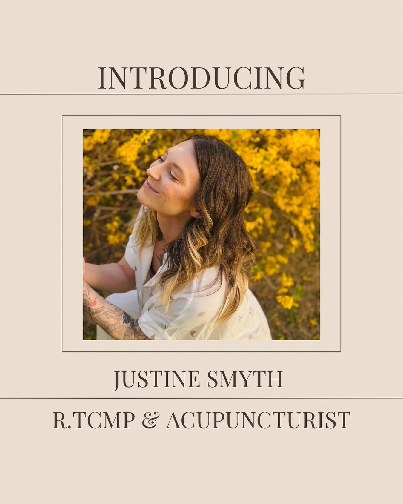 Introducing Justine Smyth, our Registered Traditional Chinese Medicine Practitioner &amp; Acupuncturist ✨

Justine specializes in mental health, fertility, hormonal balance, and skin. Her whole person approach integrates, acupuncture, herbs &amp; nut