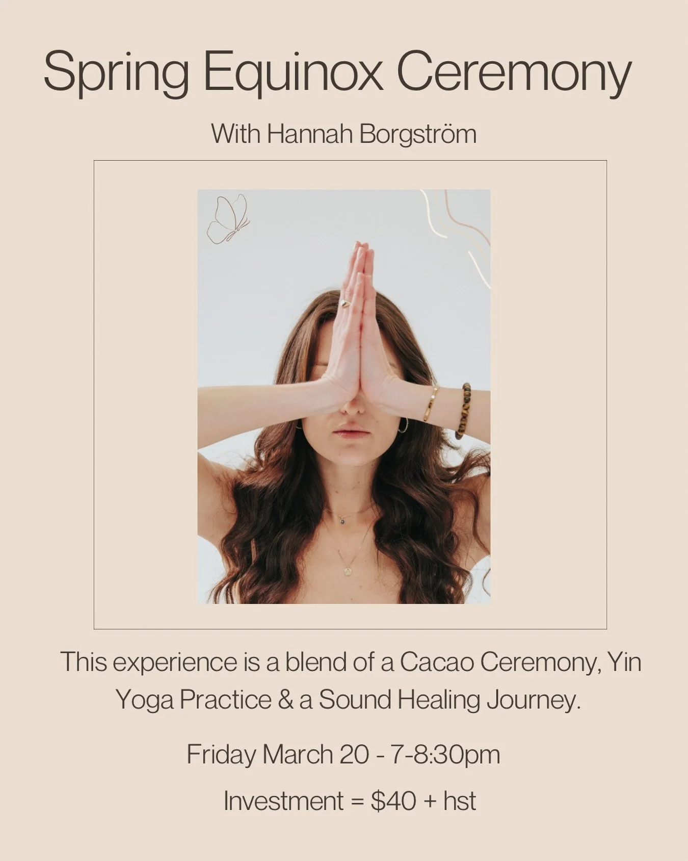 Join us on the Spring Equinox - nature&rsquo;s New Year - a powerful moment of balance between light and dark, where we gently step into a new season of growth, clarity, and expansion.✨

This 90-minute workshop is a sacred blend of:
Cacao Ceremony &n