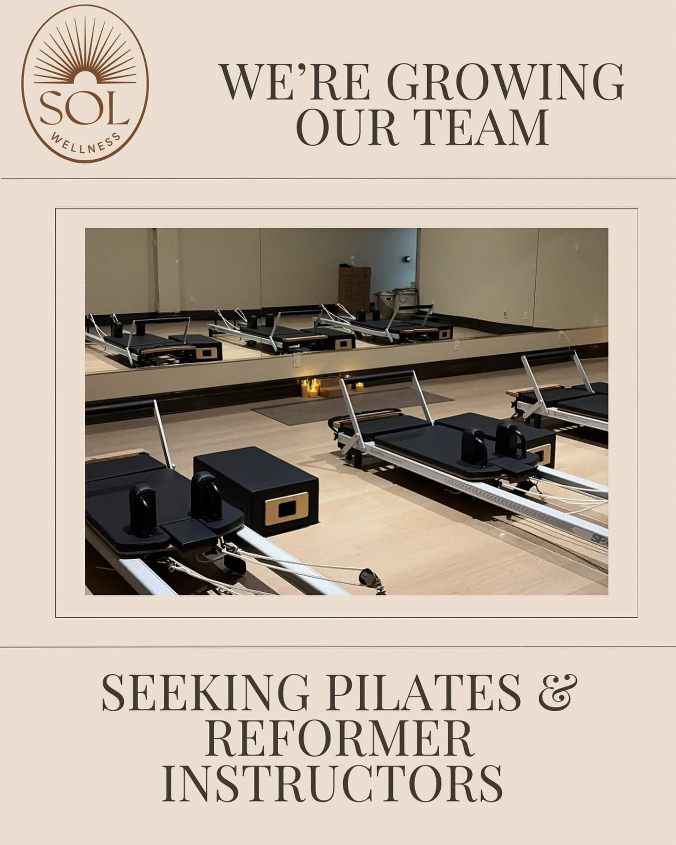 We are growing our team and looking for skilled Pilates and reformer Pilates instructors!✨

Apply via email info@solwellness.ca or DM us! 

#pilatesteachers #pilatesjob #pilates #vaughan #pilatesinstructor