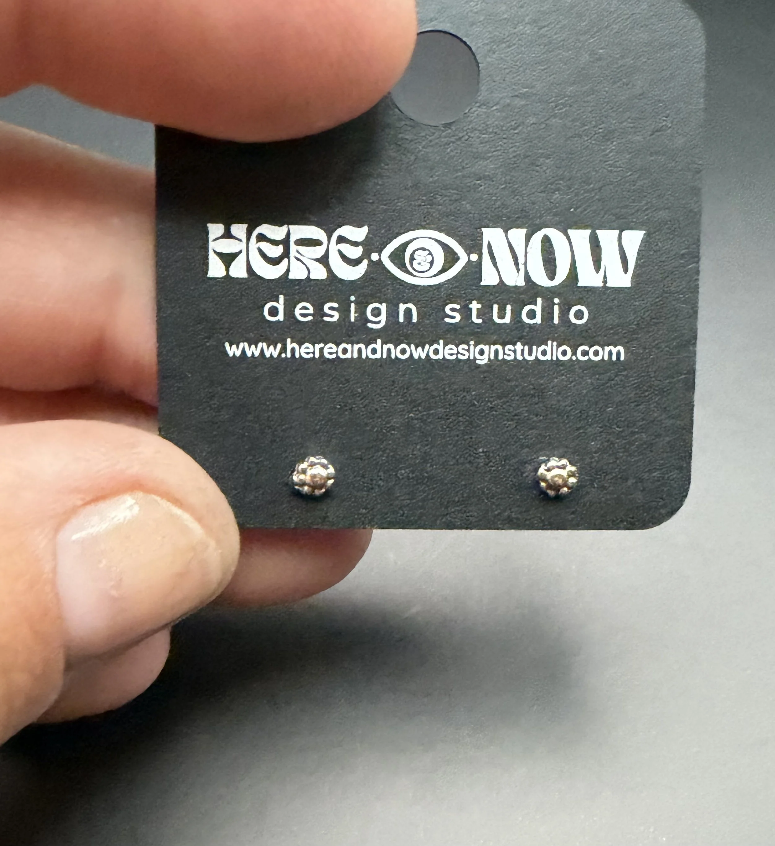 Flowers Sterling Studs