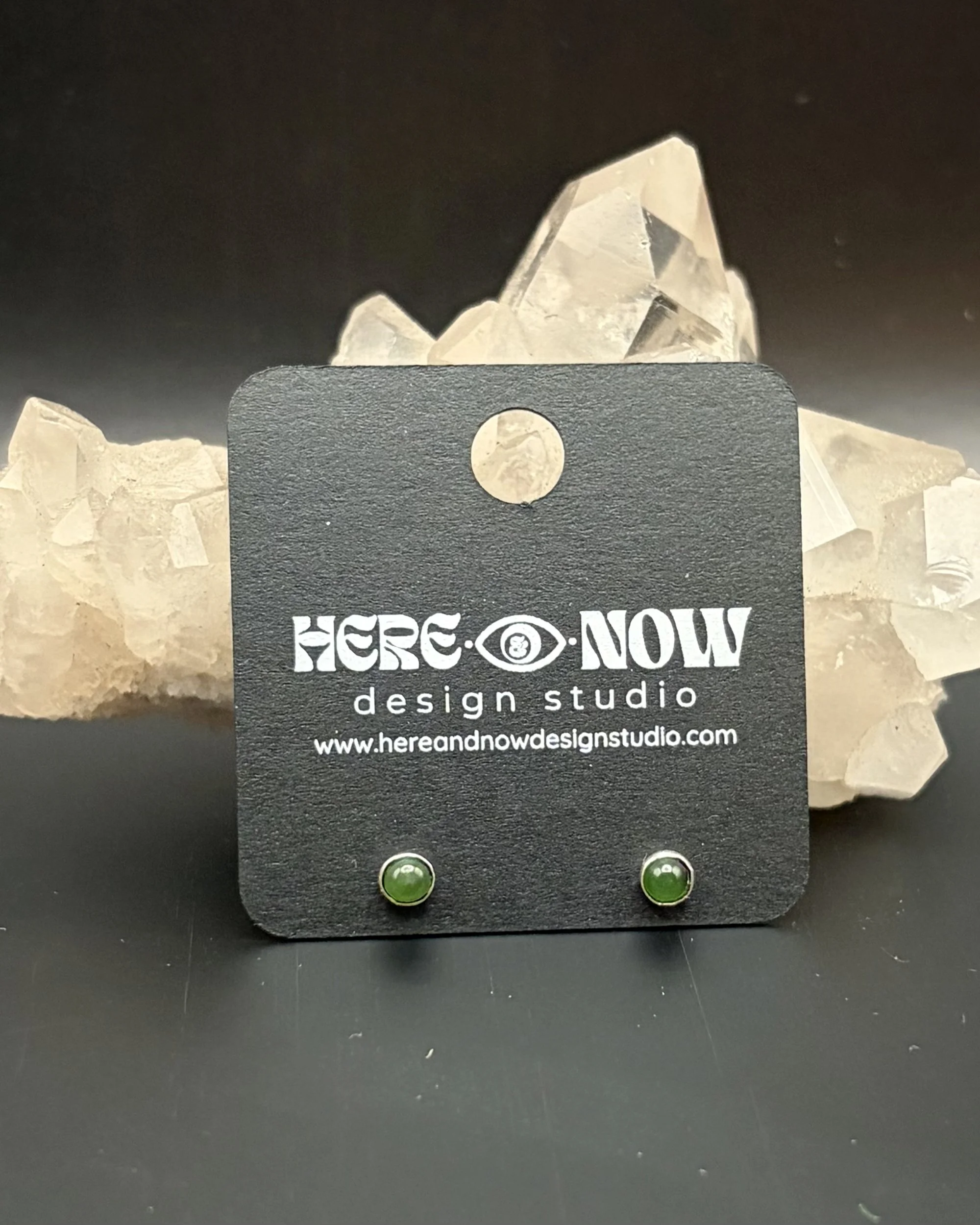 Jade Sterling Silver Studs