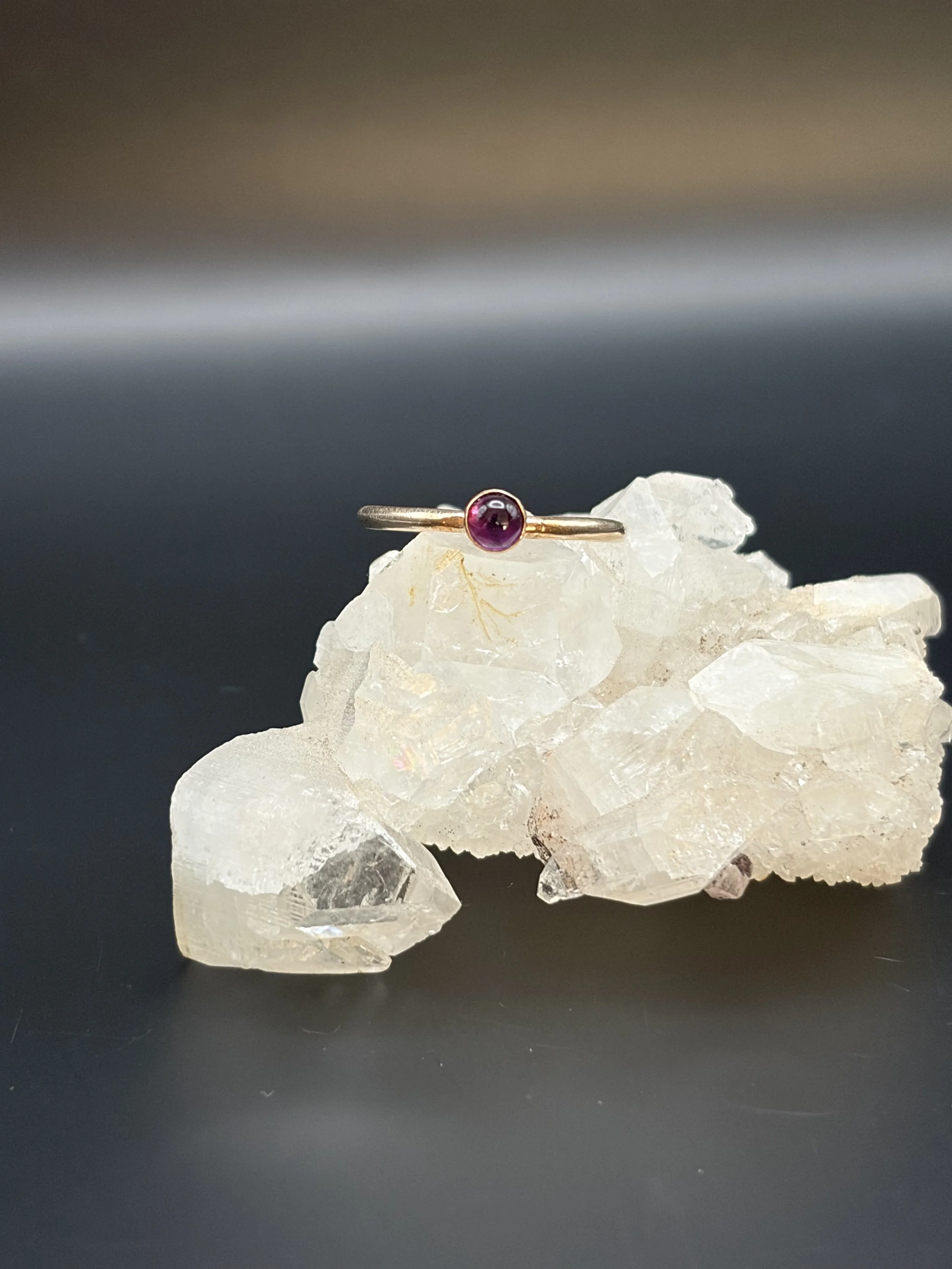 Amethyst Gold Fill Stacker Ring