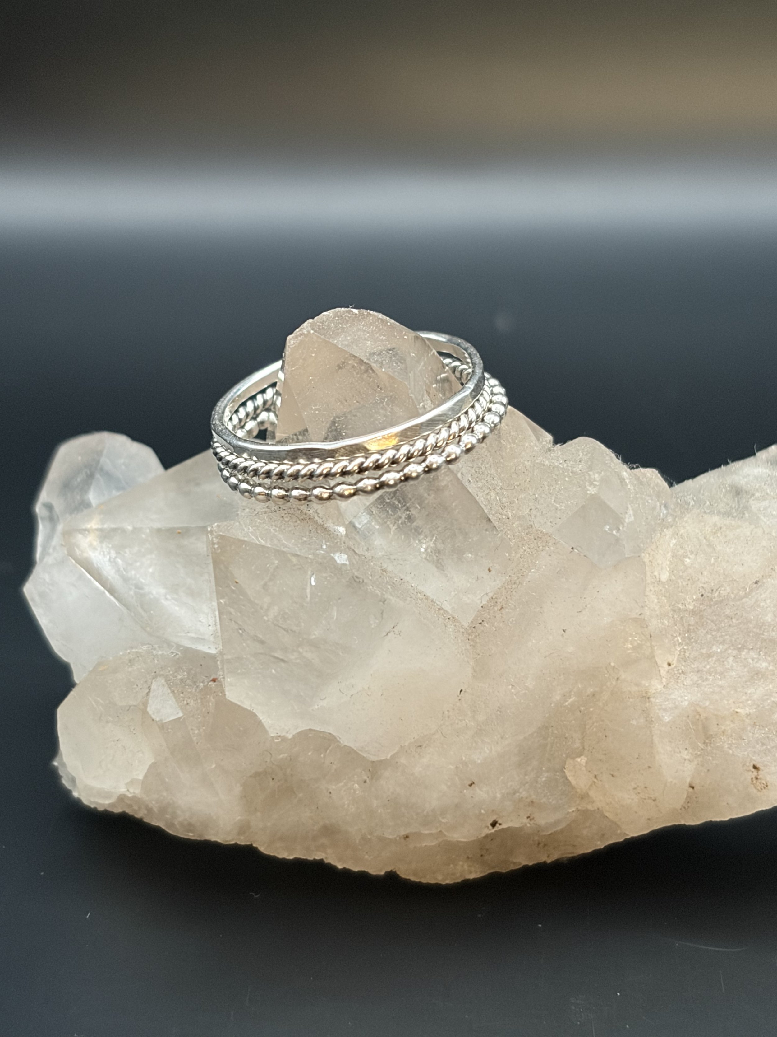 Set of 3 Sterling Silver Stacker Rings