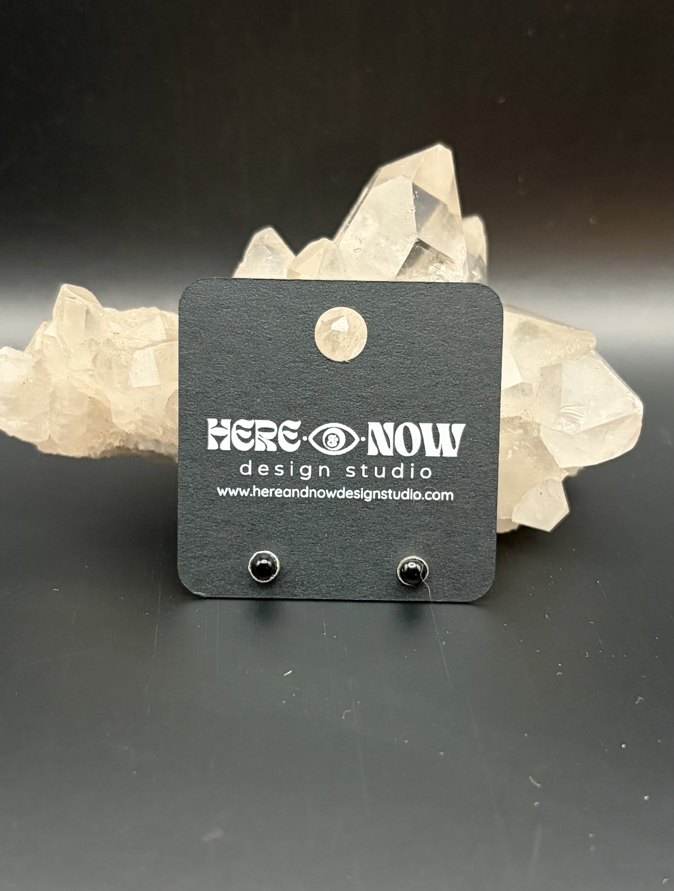 Onyx Sterling Silver Studs