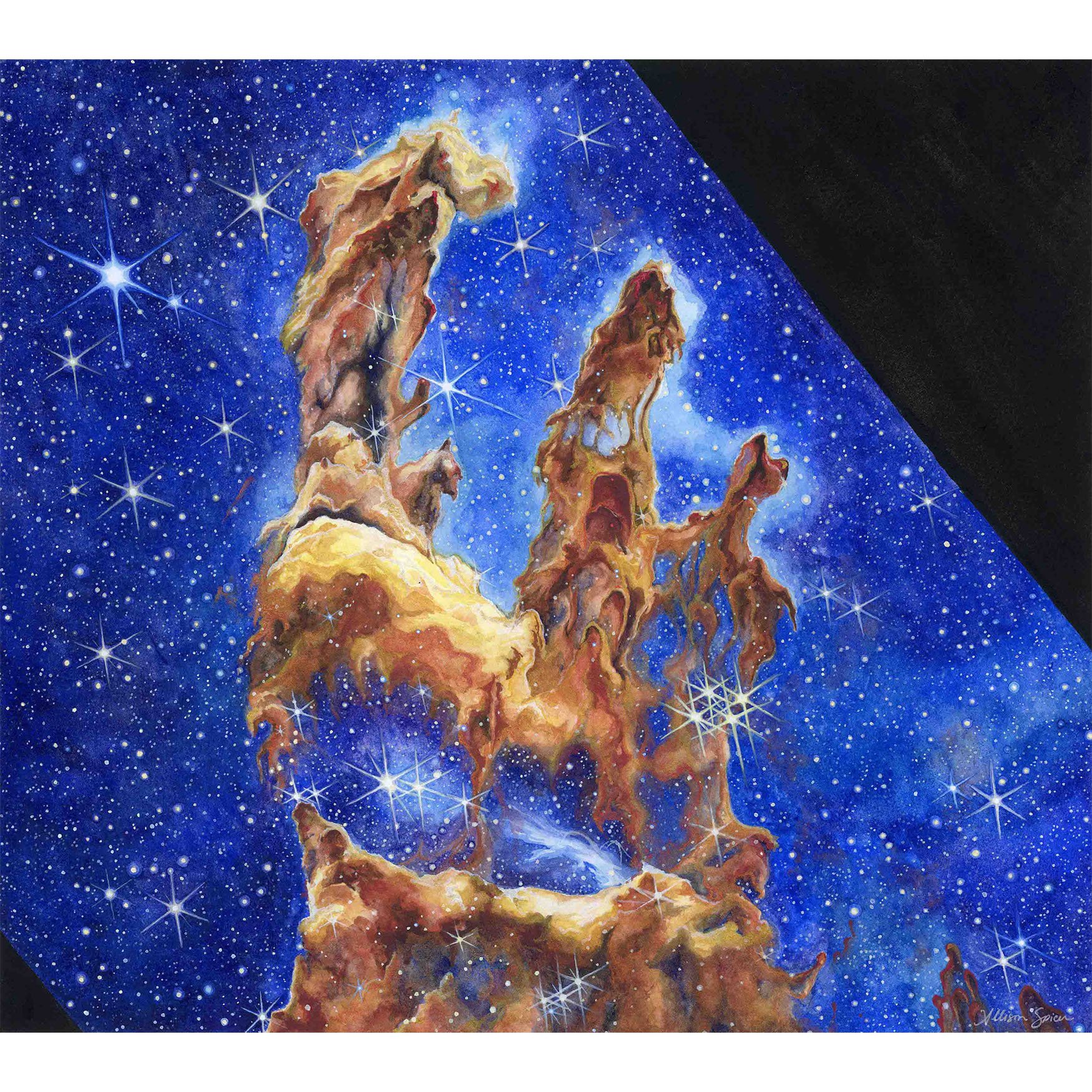 Pillars of Creation as imaged by JWST