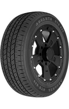 A black car tire with the brand name 'Advanta' and model 'HTR 690' on the sidewall