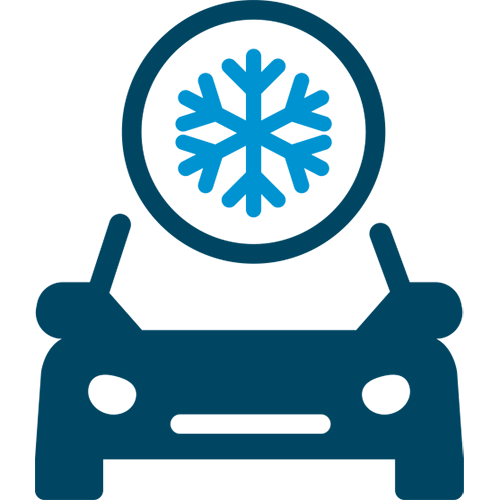 car and snowflake air conditioning icon