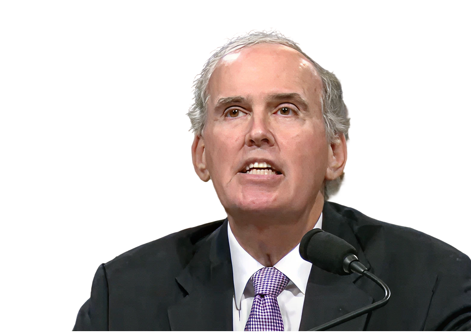 Michael Missal speaking into a microphone. Former inspector general of the Veterans Affairs, expert in Independent investigations, Internal investigations, Independent oversight, Compliance reviews, Special reviews, Ethics violations, Ethics advice.