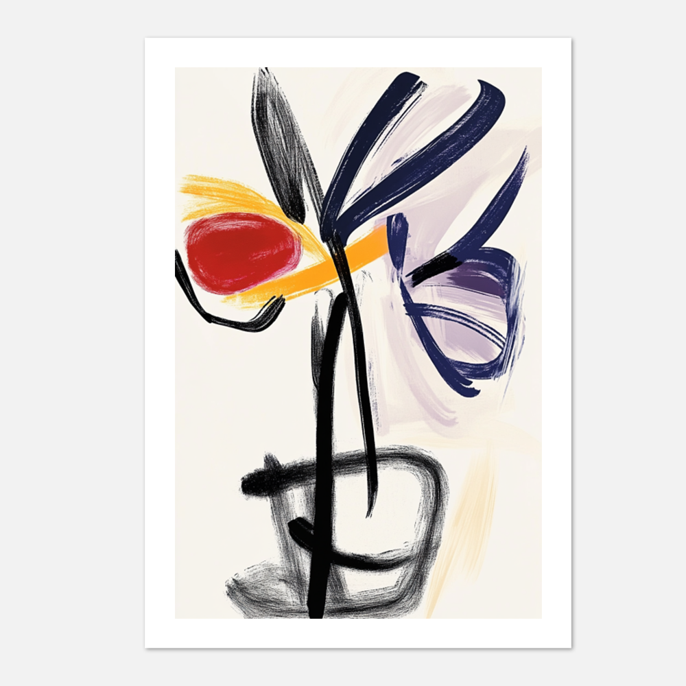 Abstract Flowers Art Print 1