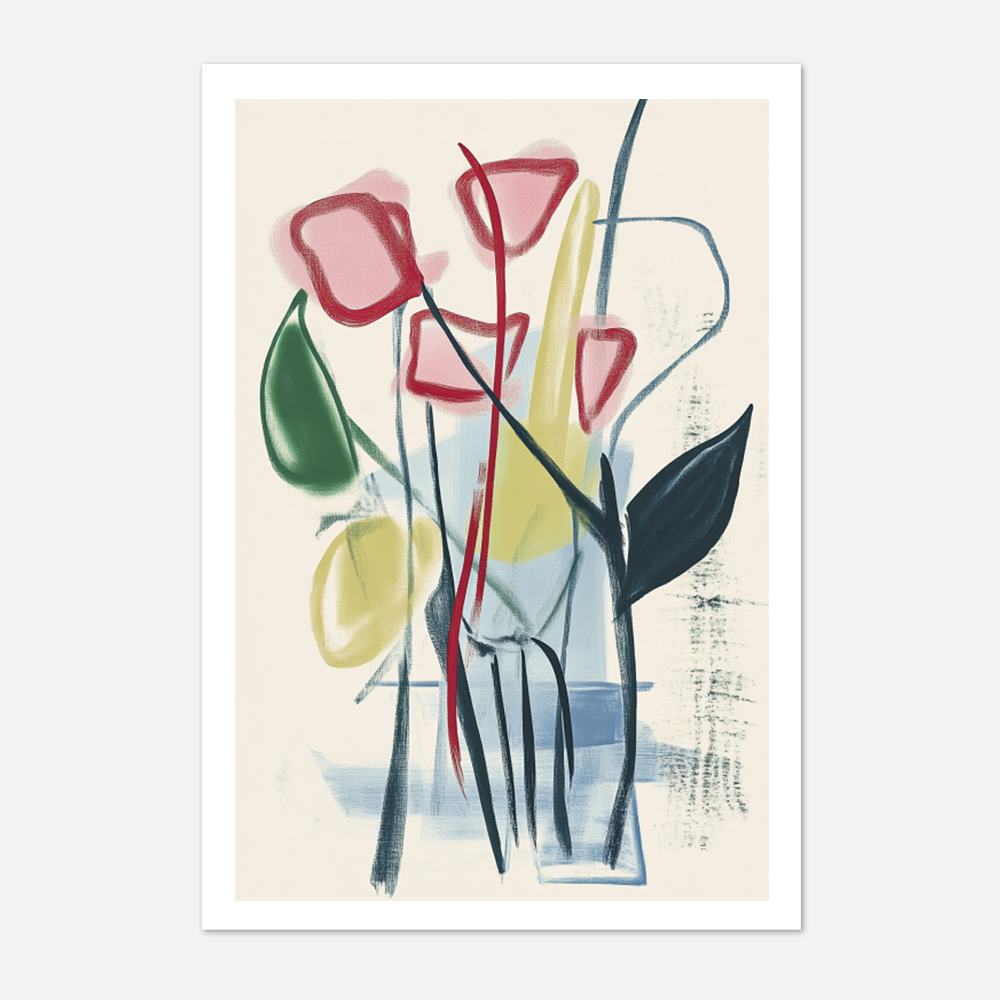 Abstract Flowers Art Print 18