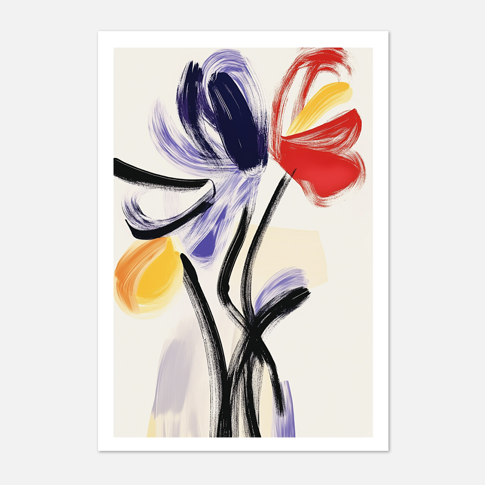 Abstract Flowers Art Print 17