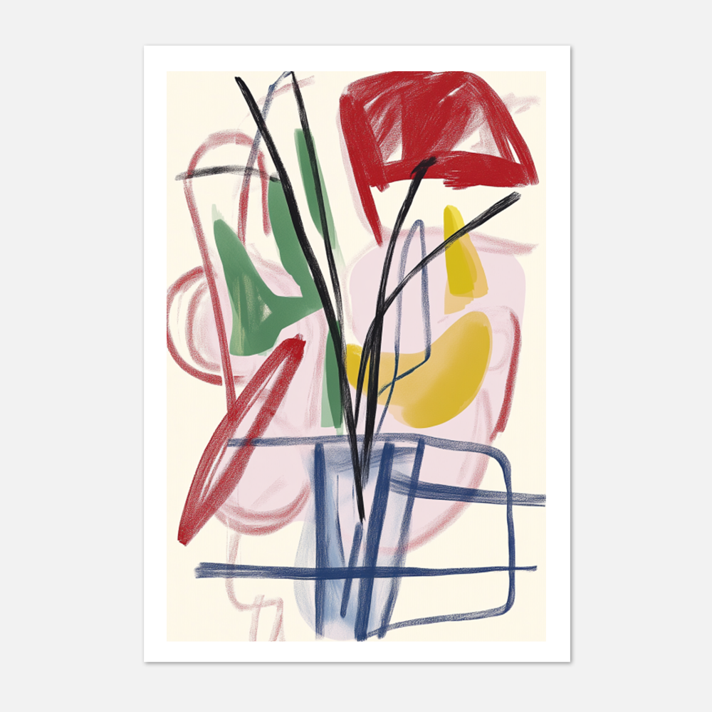 Abstract Flowers Art Print 9