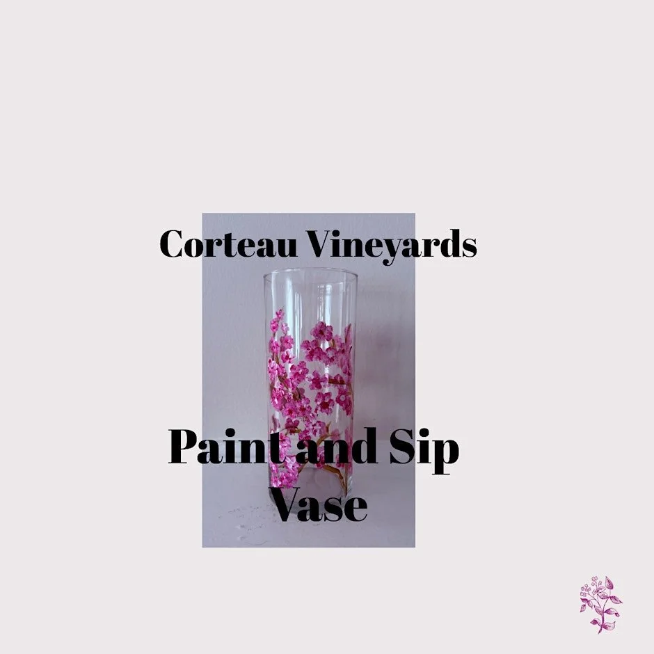 Paint and Sip a Glass Vase