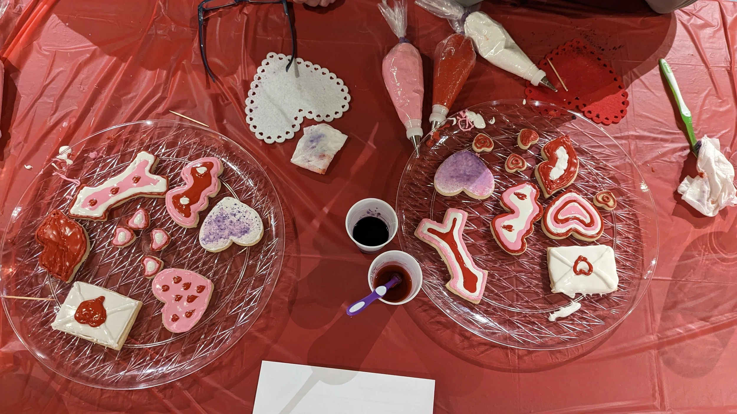Samples of decorated cookies