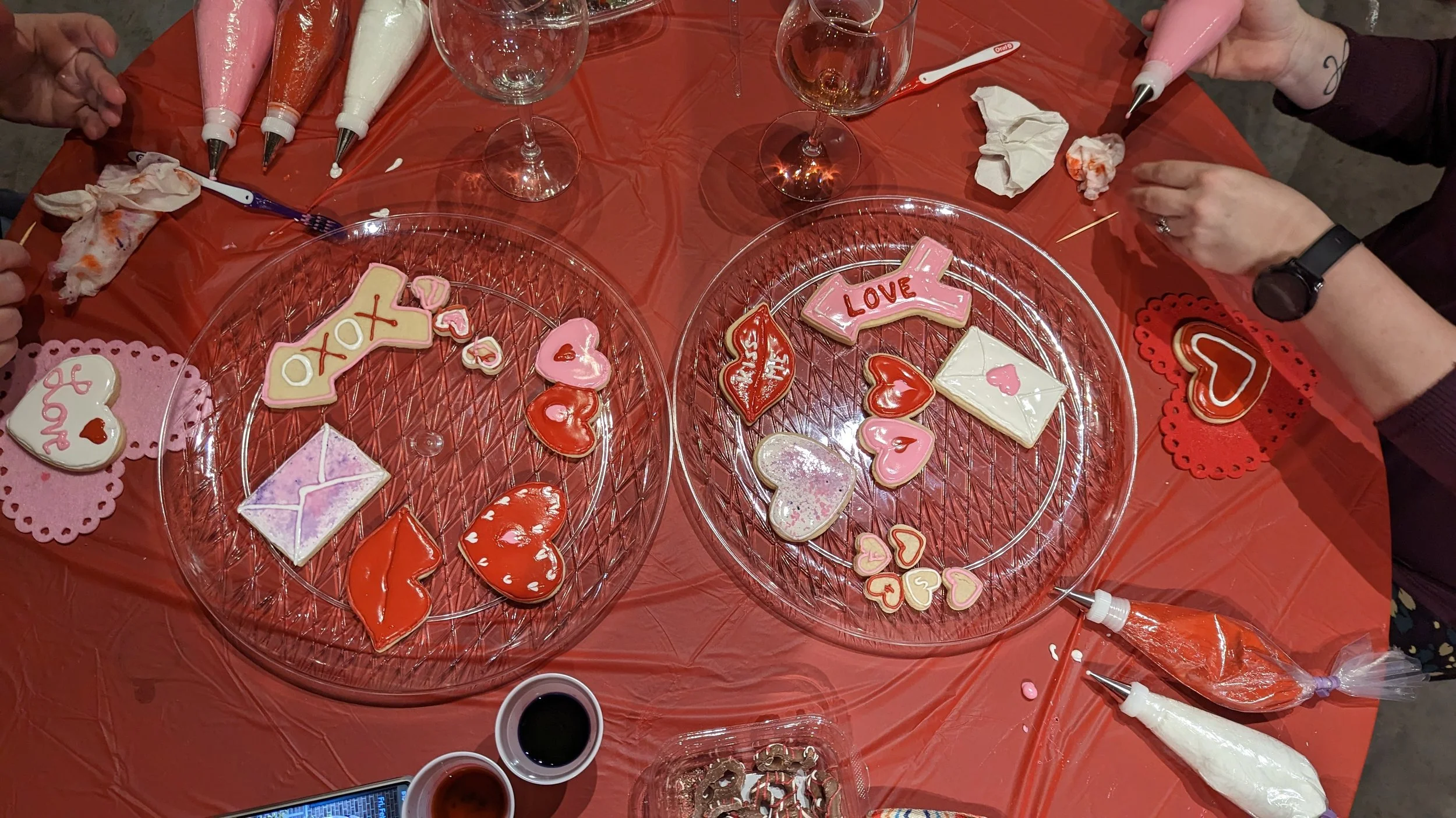 Samples of decorated cookies