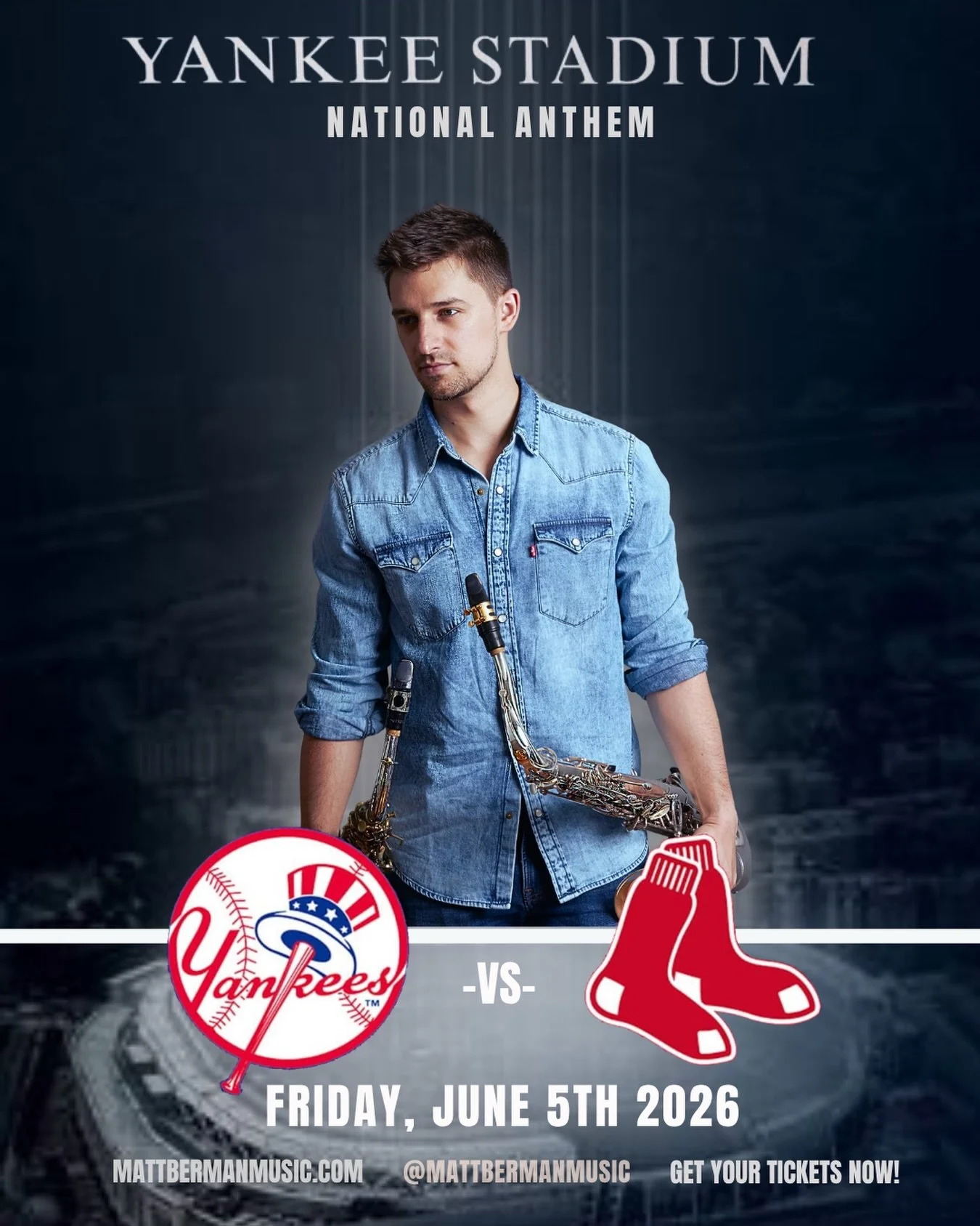 Can not believe I&rsquo;m getting the opportunity to play at this game! This one is going to be extra special&hellip; @yankees 

#nyyankees #anthem #yankeestadium #mattbermanmusic #nyy