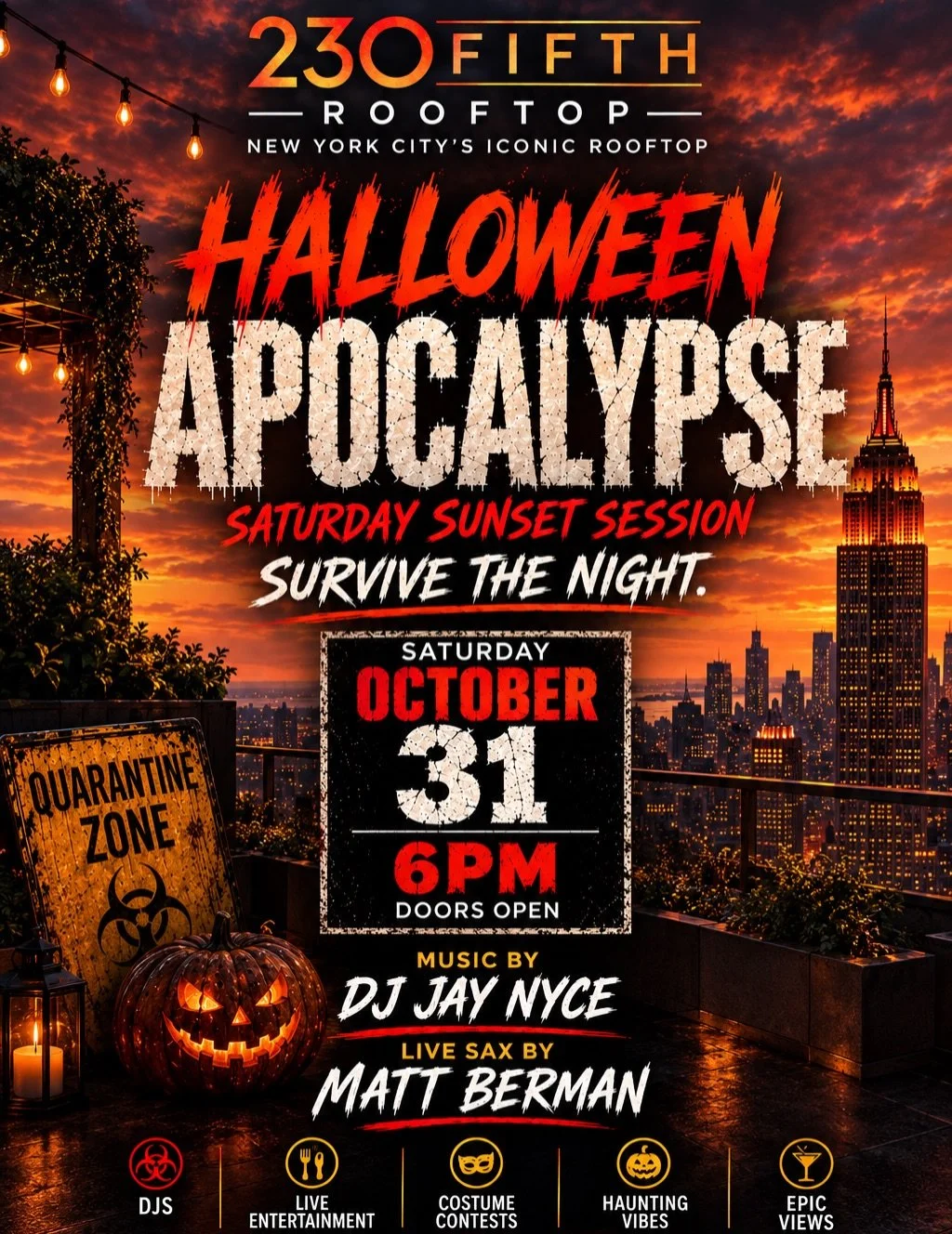 10/31 I&rsquo;ll be at @230fifthrooftop with the one and only @djjaynycenyc - come through for NYC&rsquo;s Halloween party. 

#djsax #saxdj #halloweenparty #230fifthrooftop #madeinnyc