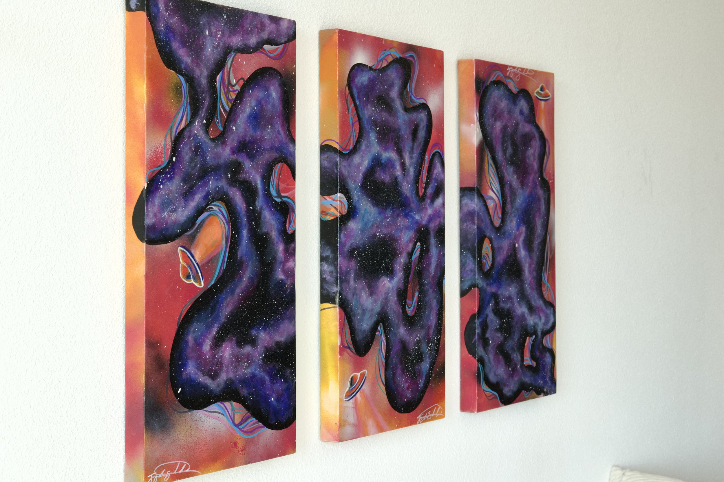 Into the Void — Original Acrylic Paintings (Set of 3)