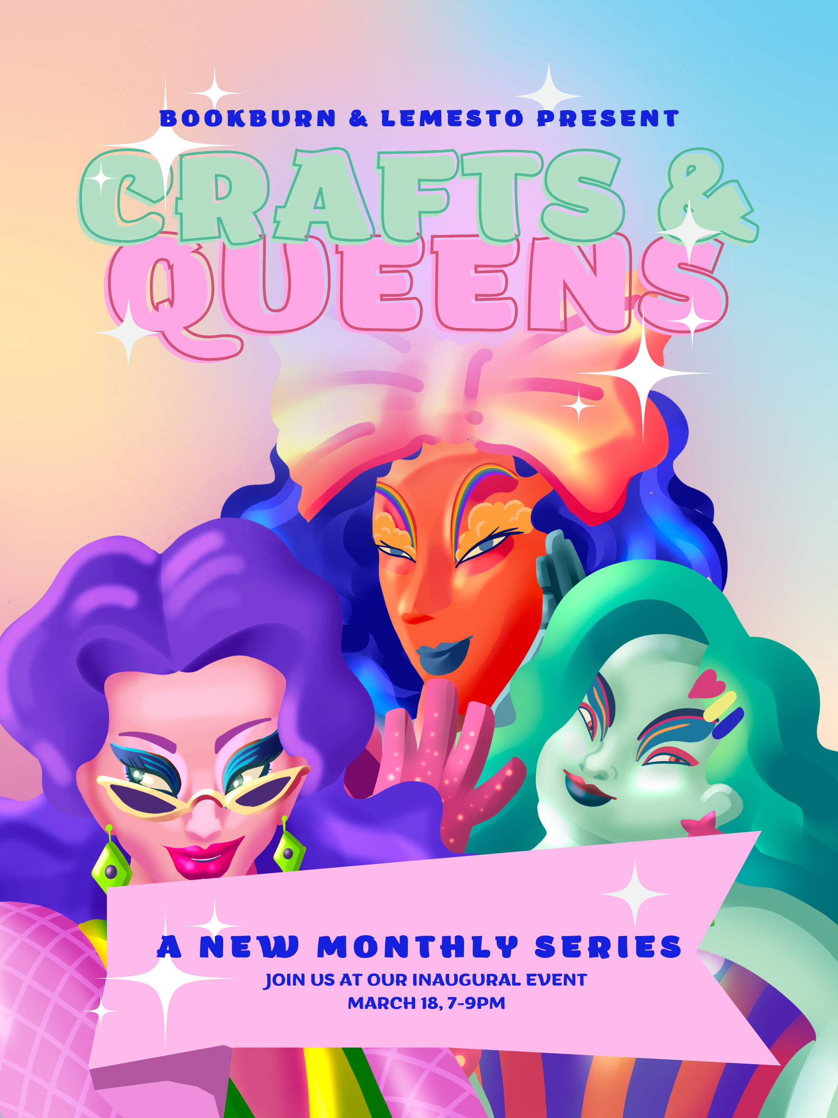 Bunt Grell Schrill Illustration Drag Show Poster A3.png