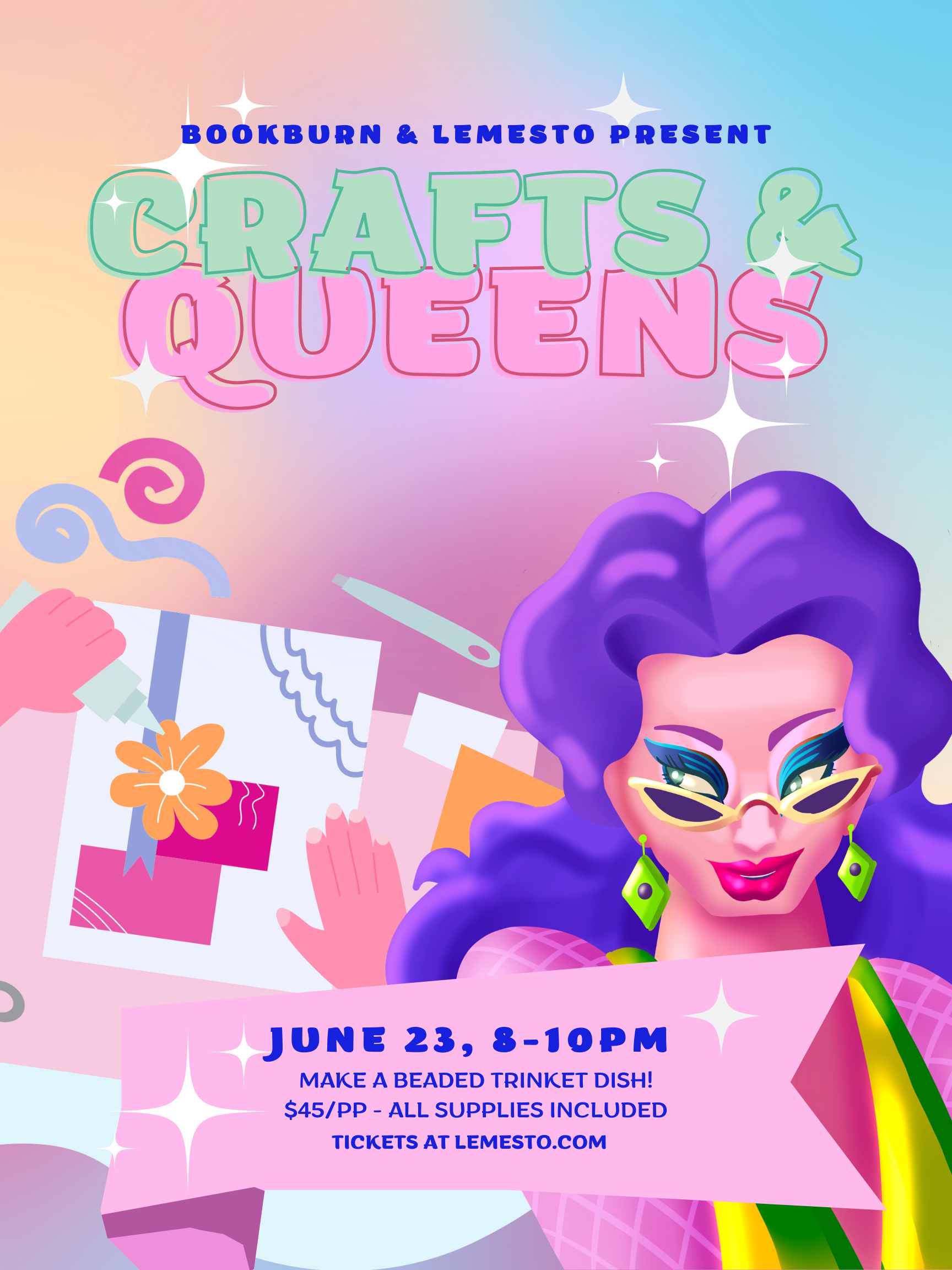 Bunt Grell Schrill Illustration Drag Show Poster A3 (3).png