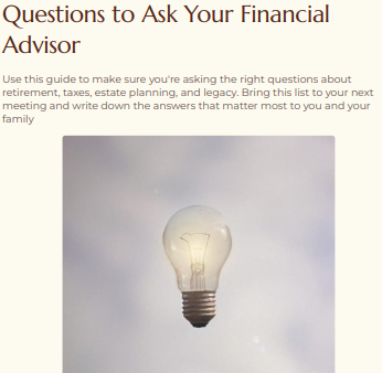 Questions to Ask Your Financial Advisor