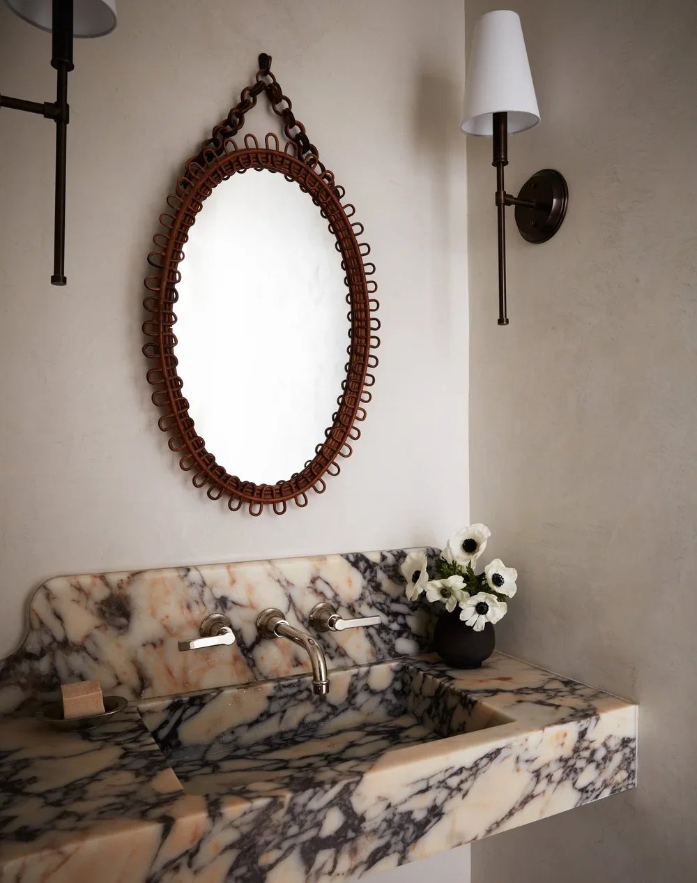 Stone powder room