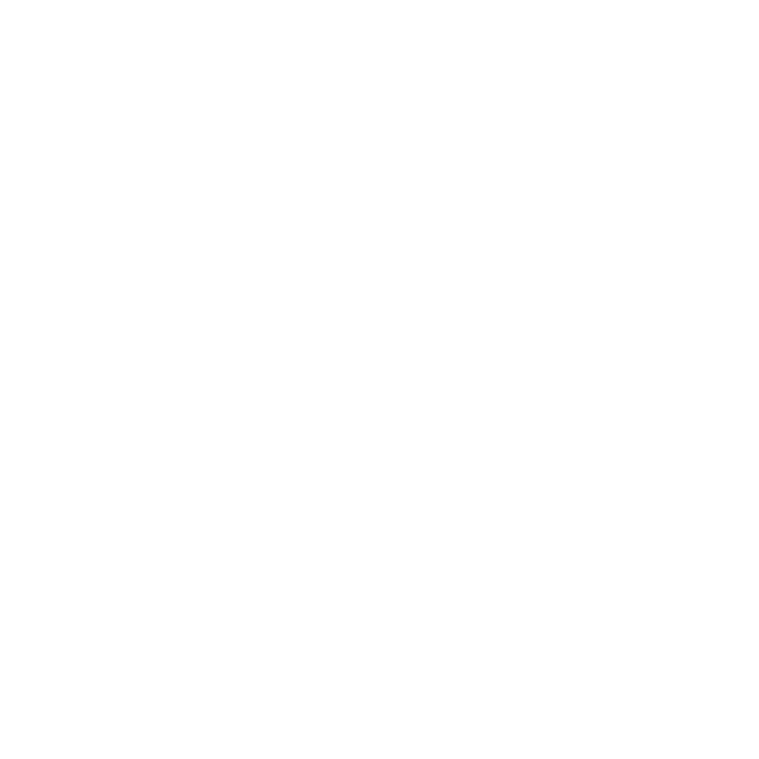 White decorative ornament with a stylized letter 'J' in the center on a black background.