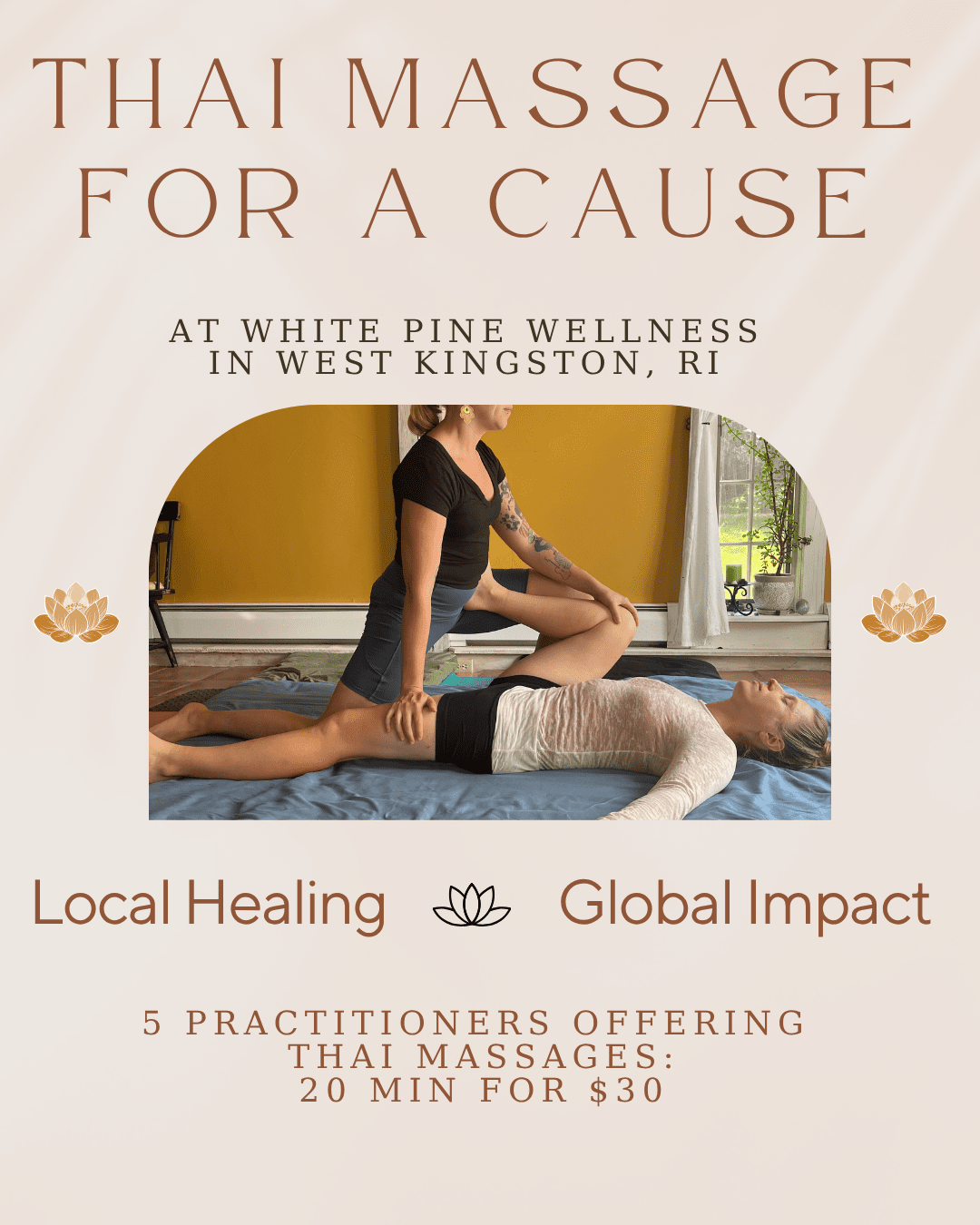 Thai Bodywork for a Cause at White Pine Wellness
