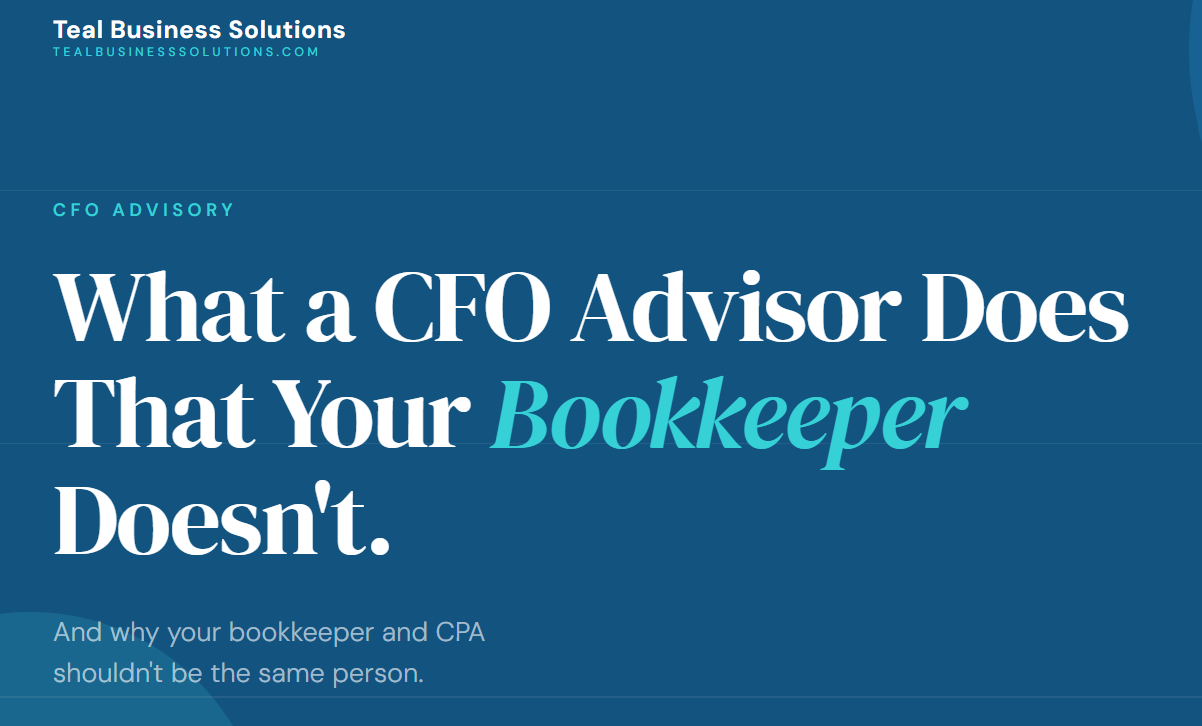 What a CFO Does That Your Bookkeeper Doesn't