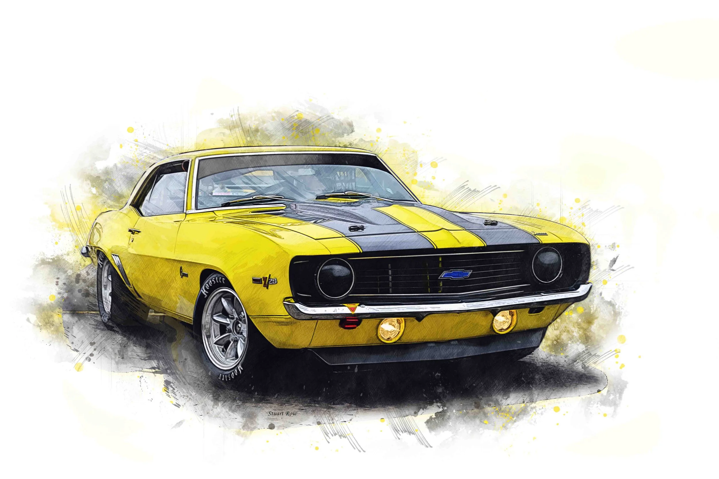 Yellow 1969 Camaro SS