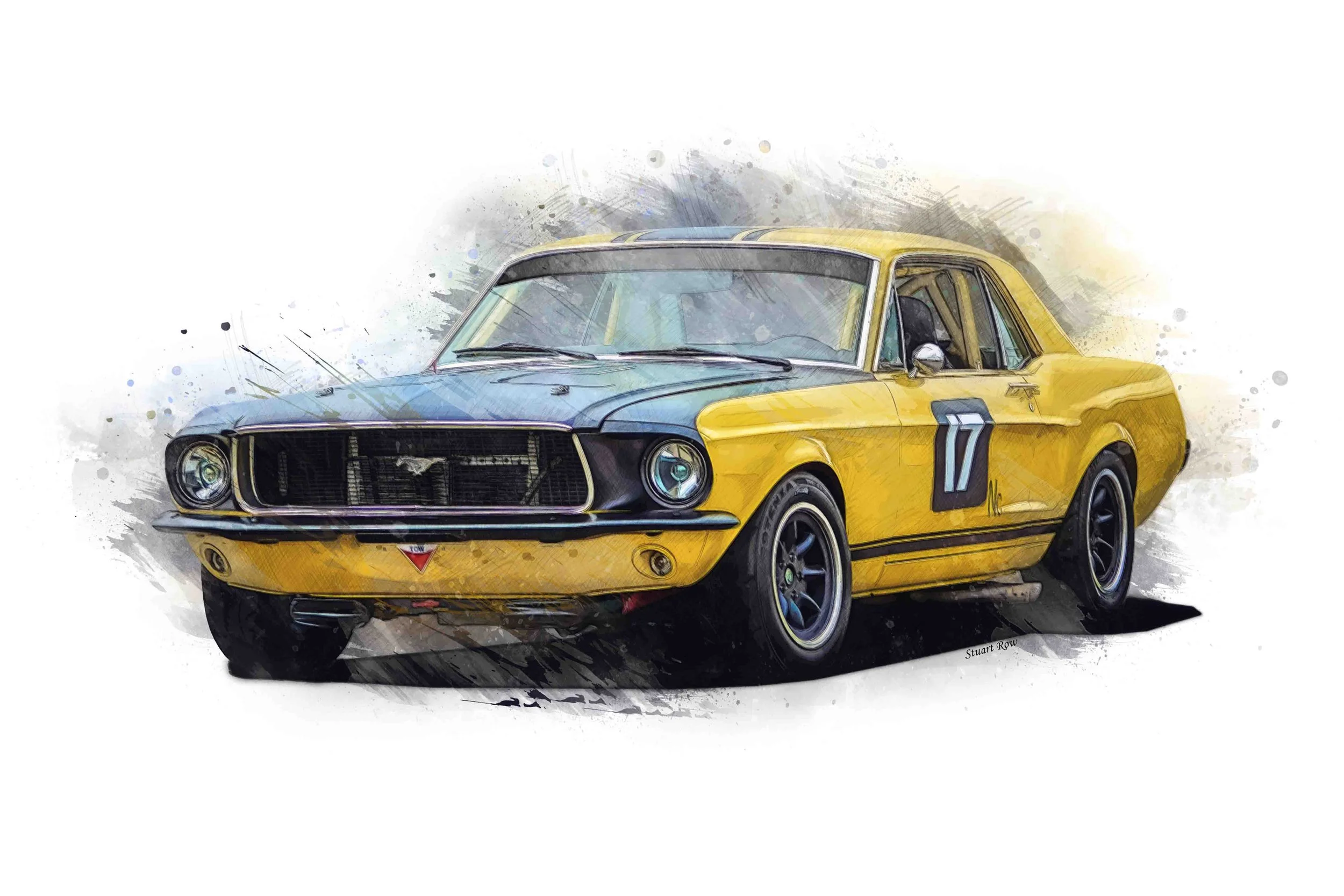 Yellow 1968 Mustang